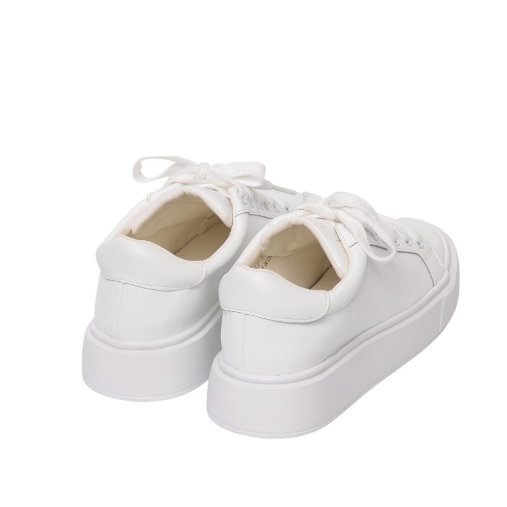 極致純白 牛皮顯瘦超輕量質感小白鞋