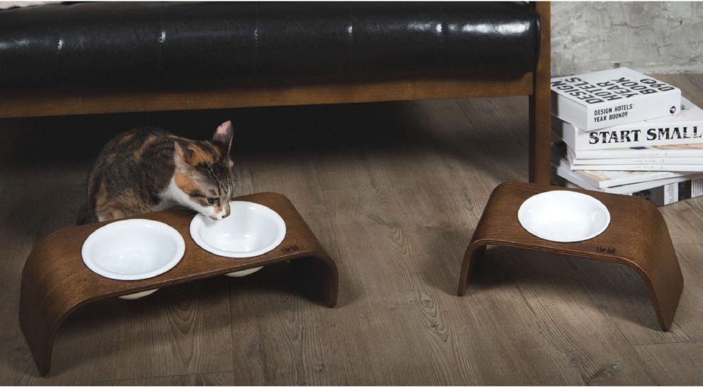 【樂丘 the hill 好食曲木食器台】木架碗 木頭碗架 木製碗架 陶瓷碗 餐具 餐碗 貓 狗 用品
