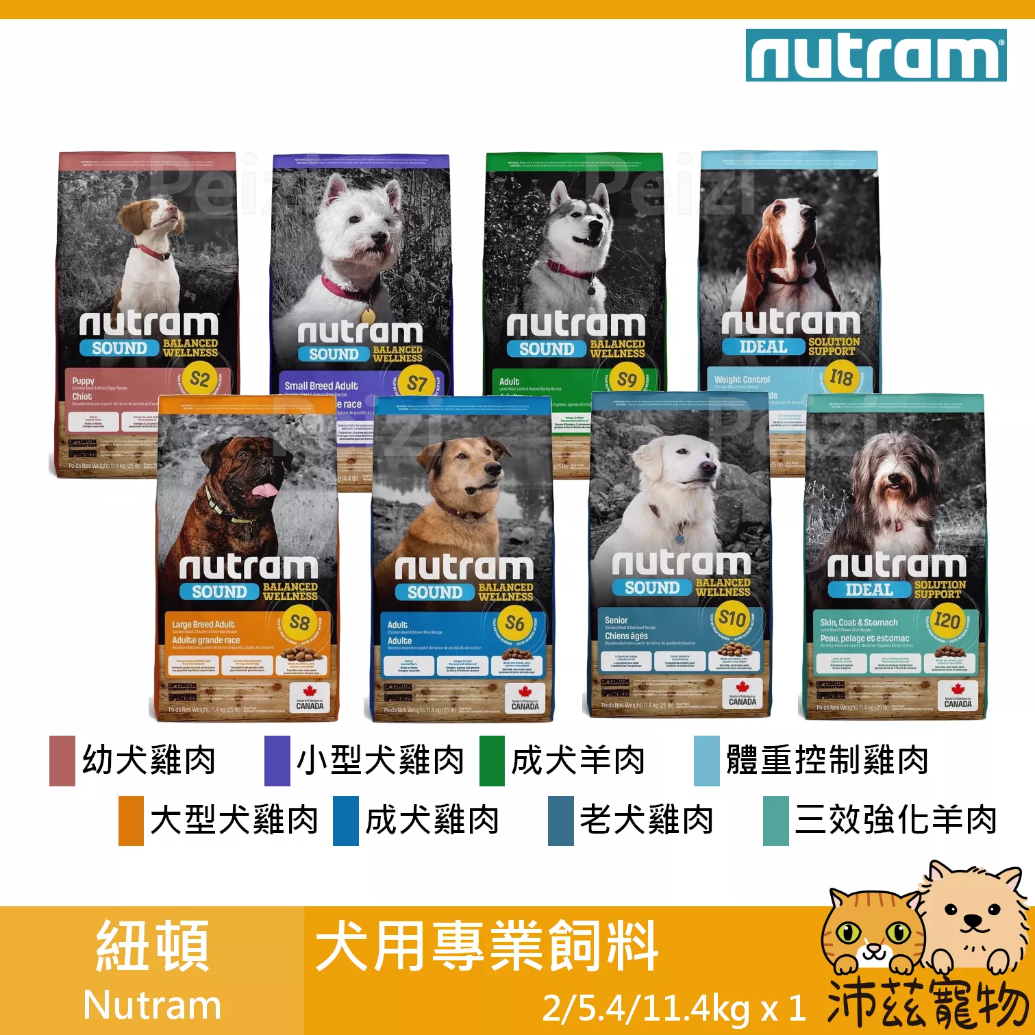 【紐頓 Nutram 犬用專業飼料】S6 I20 加拿大 狗飼料 狗 飼料 2kg 5.4kg 11.4kg