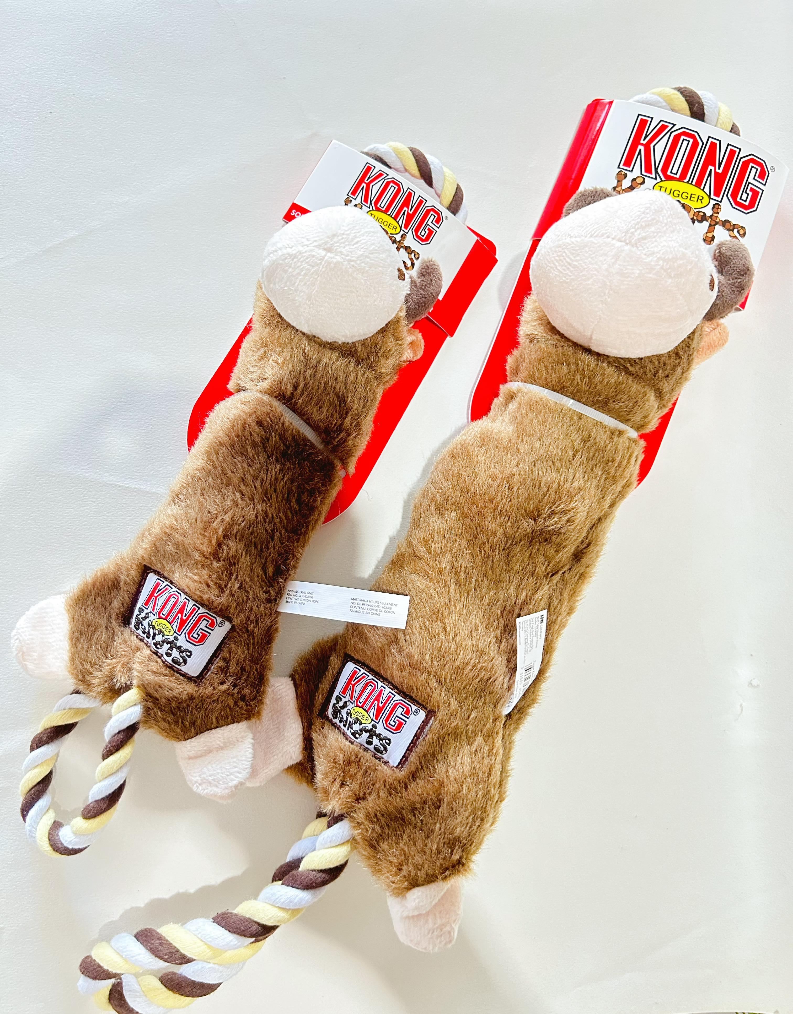 【KONG 犬用繩結絨毛拉扯玩具】耐咬 繩結 造型 青蛙 猴子 麋鹿 中國 狗玩具 狗 玩具