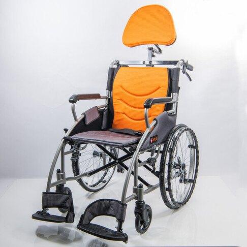 輪椅-B款 均佳 JW-125 鋁合金輪椅+靠頭組 20吋後輪 輪椅-B款（輕量化量產型）