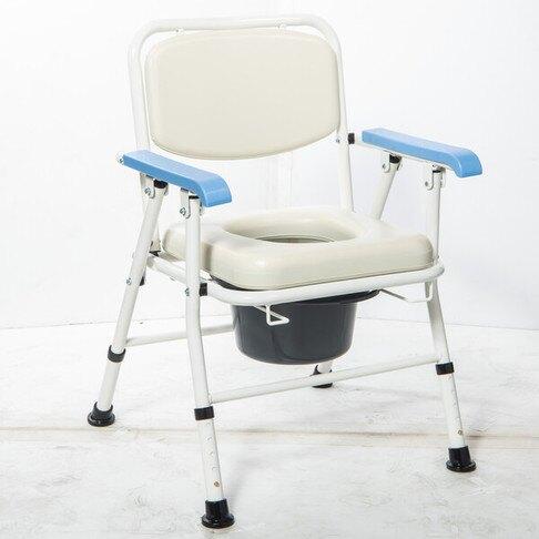 便盆椅 便器椅 鐵製軟背/坐墊可收合 均佳 JCS-103