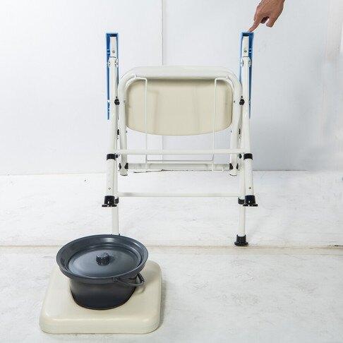 便盆椅 便器椅 鐵製軟背/坐墊可收合 均佳 JCS-103