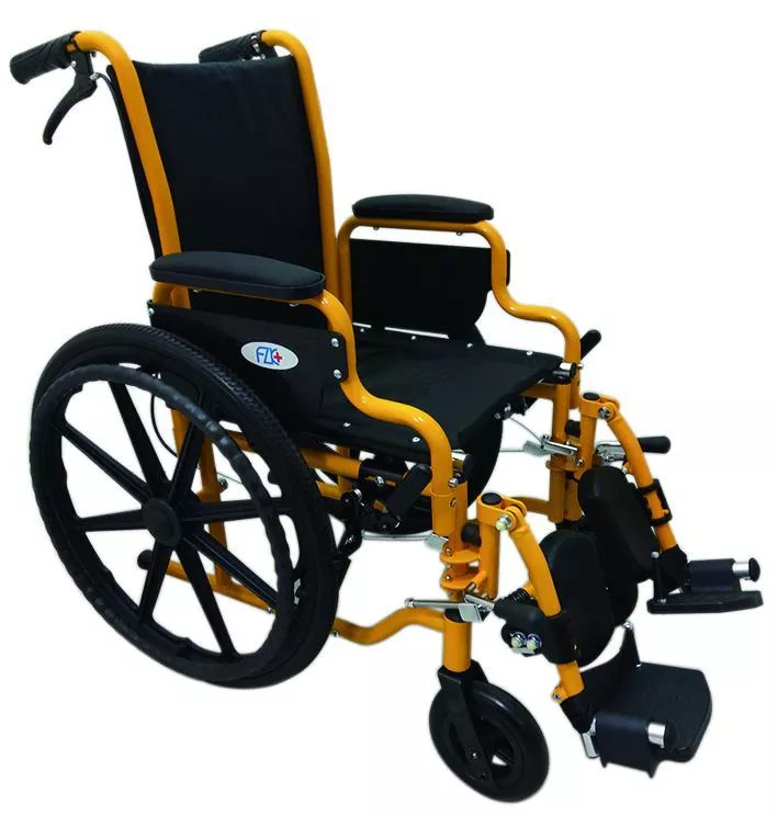兒童 兒科輪椅 鐵製電鍍 可拆骨科腳架 14吋 三點安全帶 小兒科 診所 醫院 富士康 FZK-121 輪椅A款