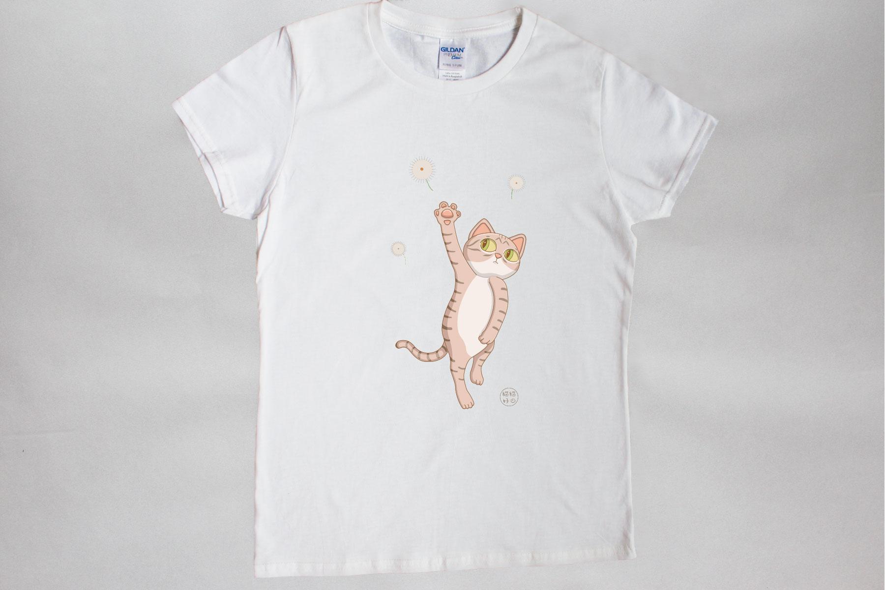 蒲公英小貓 T 恤