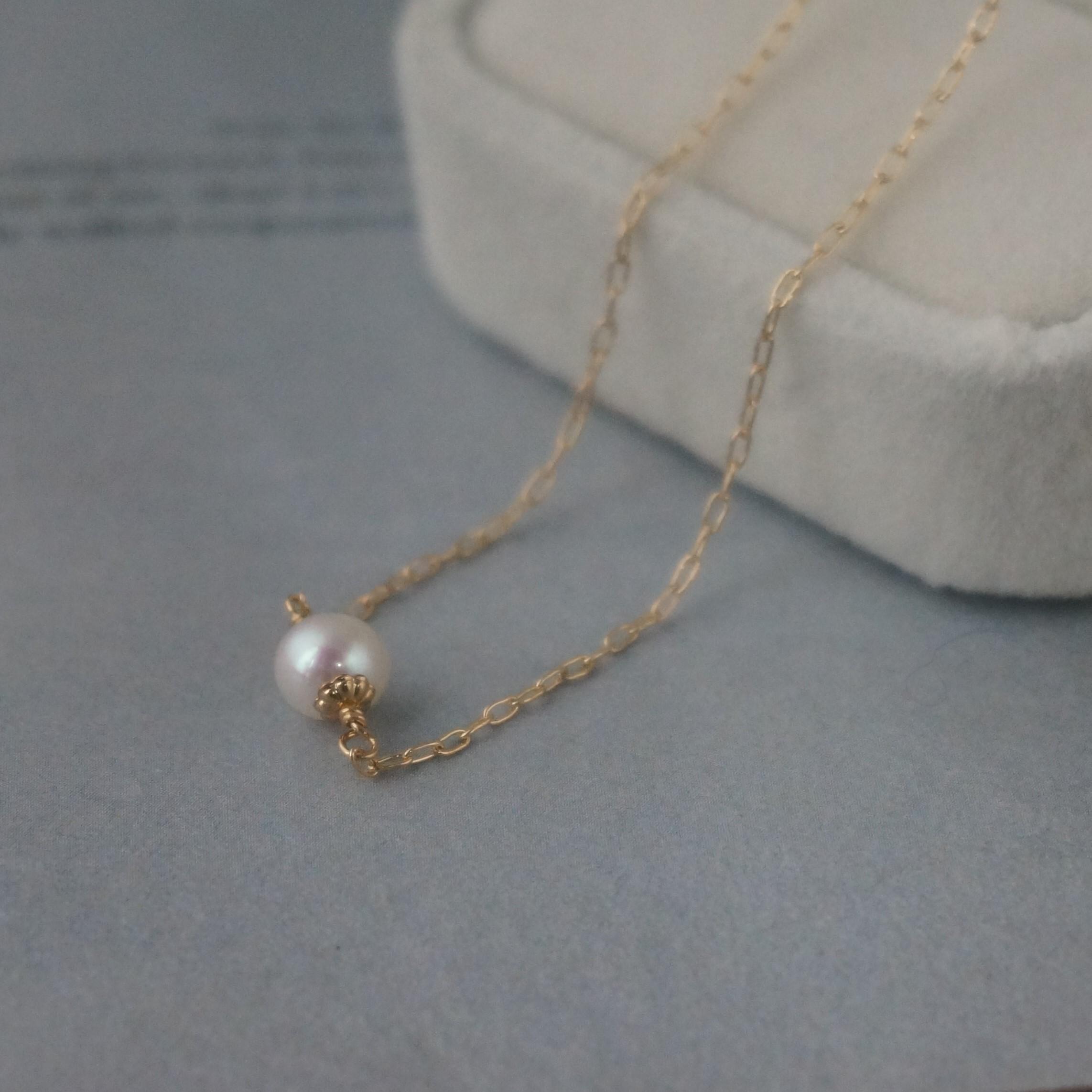 5月誕生石 ❘  極光5mm小珍珠項鏈