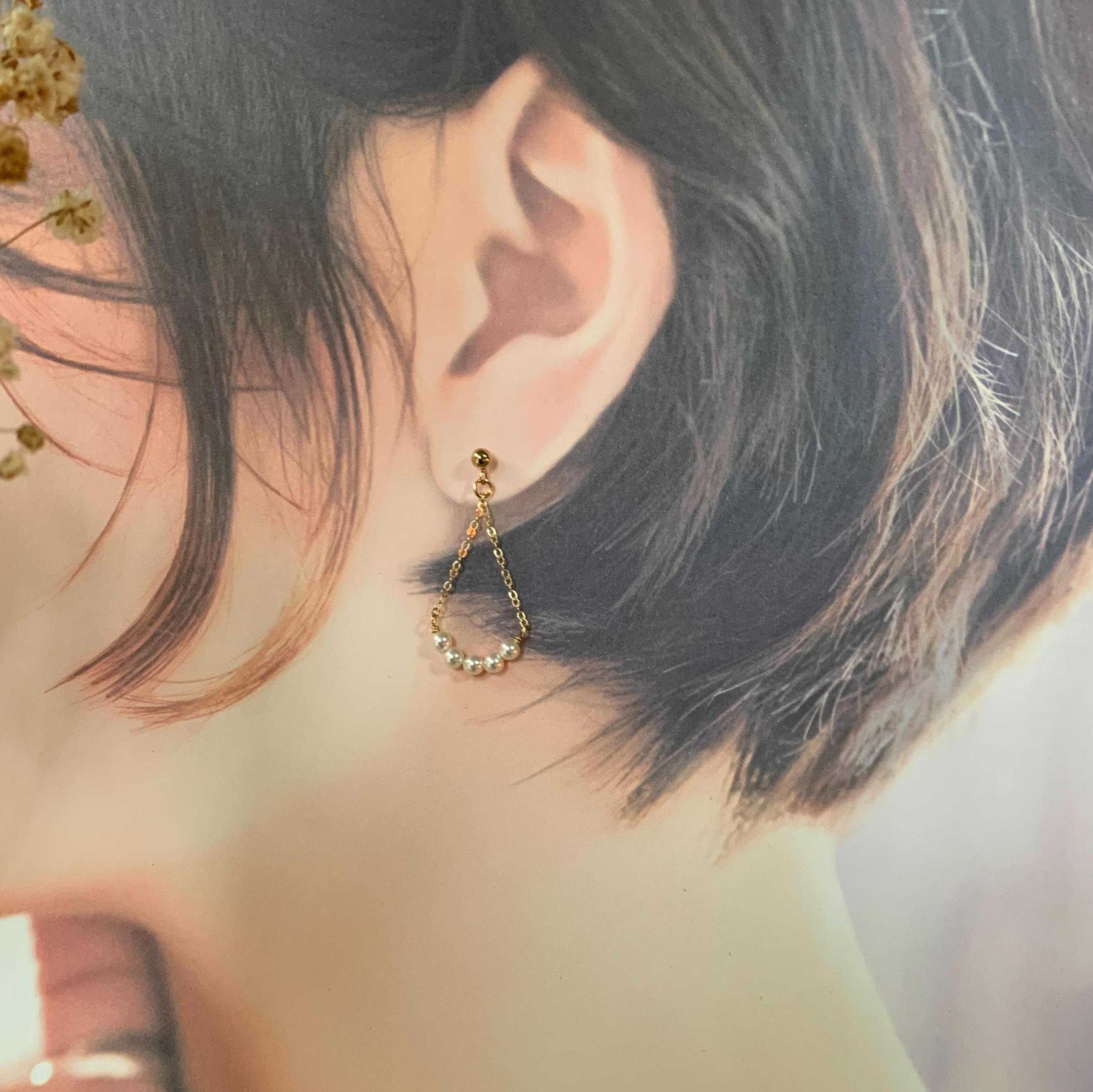 14KGF ❘ 珍珠耳環