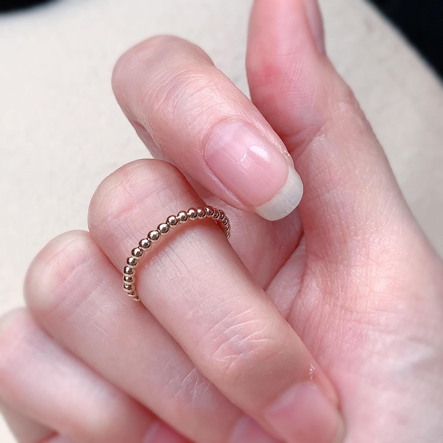 14KGF ❘ 小金細緻珠珠戒指