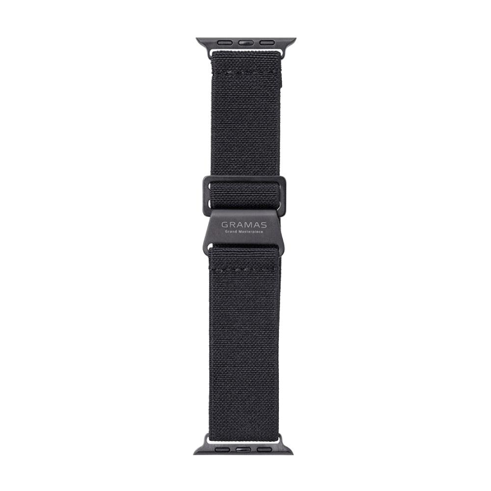 Gramas Apple Watch 42/44/45/49mm 法國海軍大帆布錶帶-黑色
