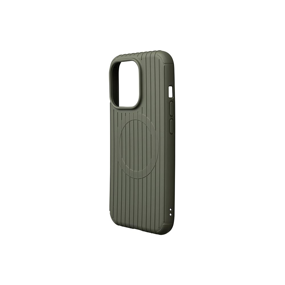 【Gramas】iPhone 15 Pro 6.1吋 Rib 磁吸防摔經典手機殼 (墨綠)