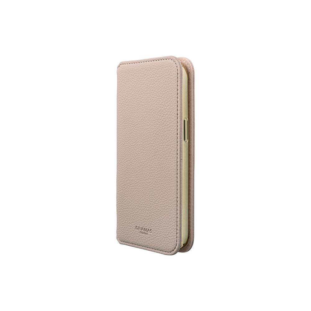 【Gramas】iPhone 15 Pro 6.1吋 Shrink 時尚工藝 掀蓋式皮套 (粉)