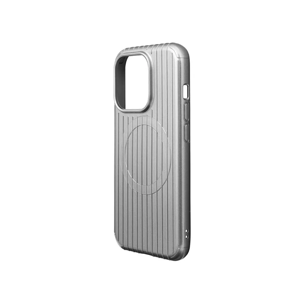 【Gramas】iPhone 15 Pro Max 6.7吋 Rib 磁吸防摔經典手機殼 (灰)