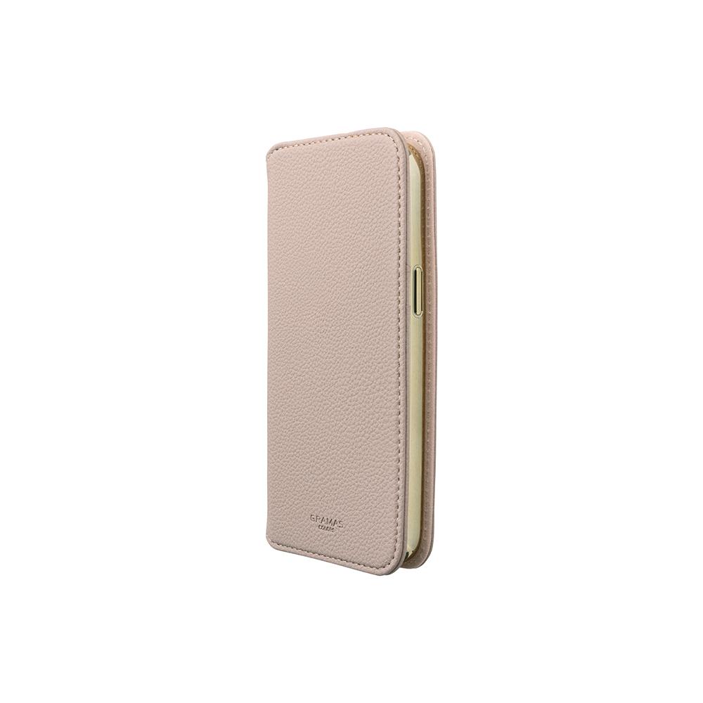 【Gramas】iPhone 15 Pro Max 6.7吋 Shrink 時尚工藝 掀蓋式皮套 (粉)