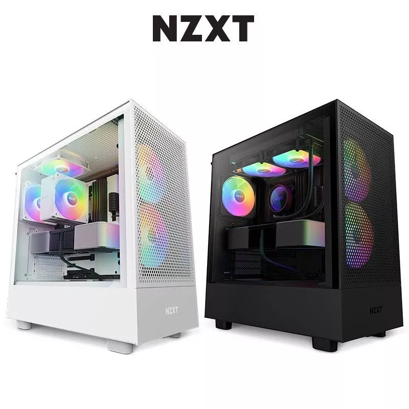 NZXT 美商恩傑 H5 Flow RGB 黑/白 ATX/卡長36.5/U高16.5/玻璃透側/電腦機殼