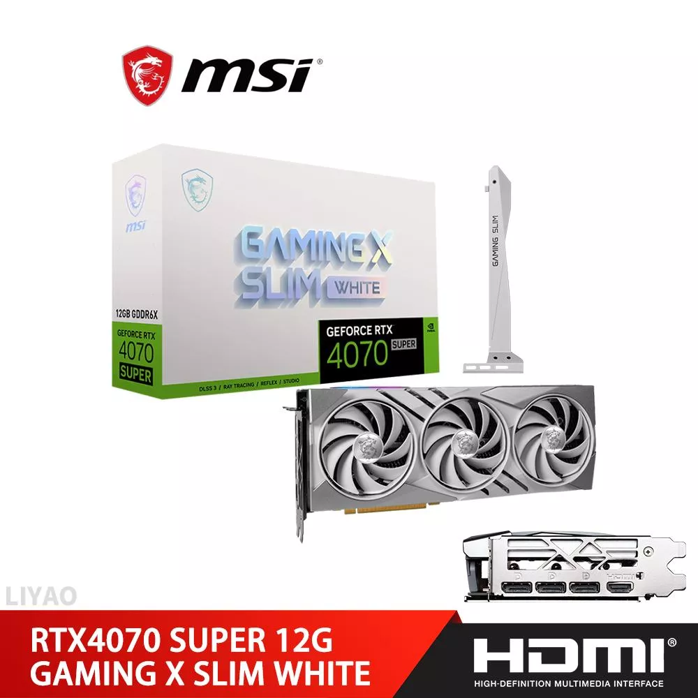 微星 RTX4070 SUPER 12G GAMING X SLIM WHITE 顯示卡