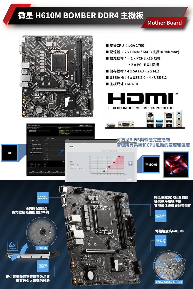 MSI微星 Intel I3/16G/512G SSD/GTX1650/電競主機/熔爐百相