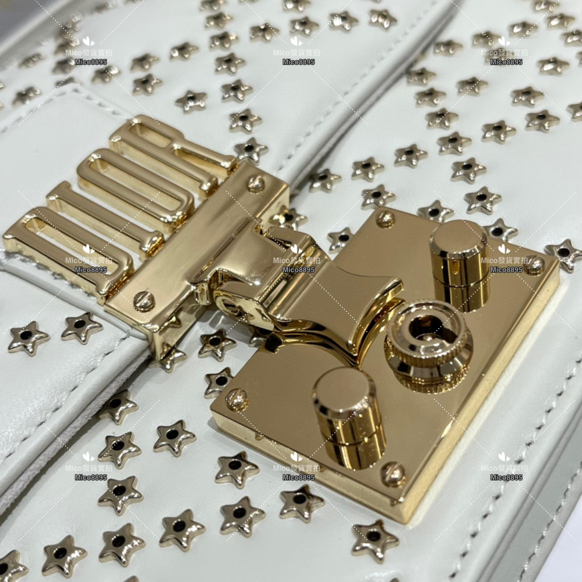 Dior LUCKY七夕限定系列，Addict 經典鏈條鎖扣包 白色 21cm