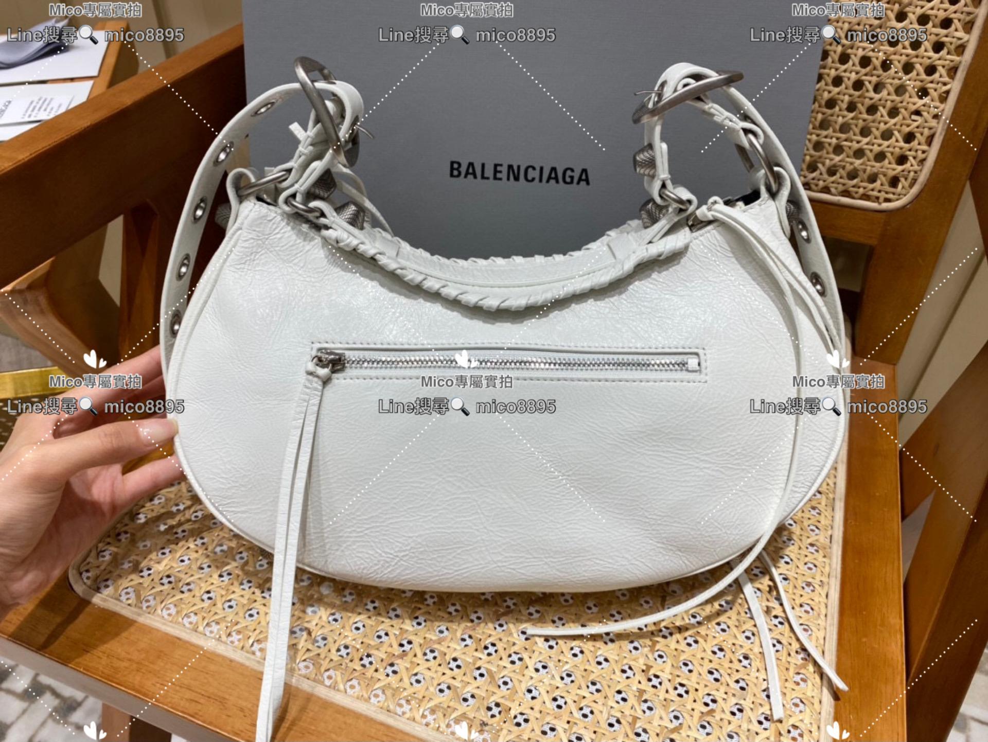 巴黎世家 Balenciaga Le Cagole月牙包🌙 抓皺牛皮 33cm