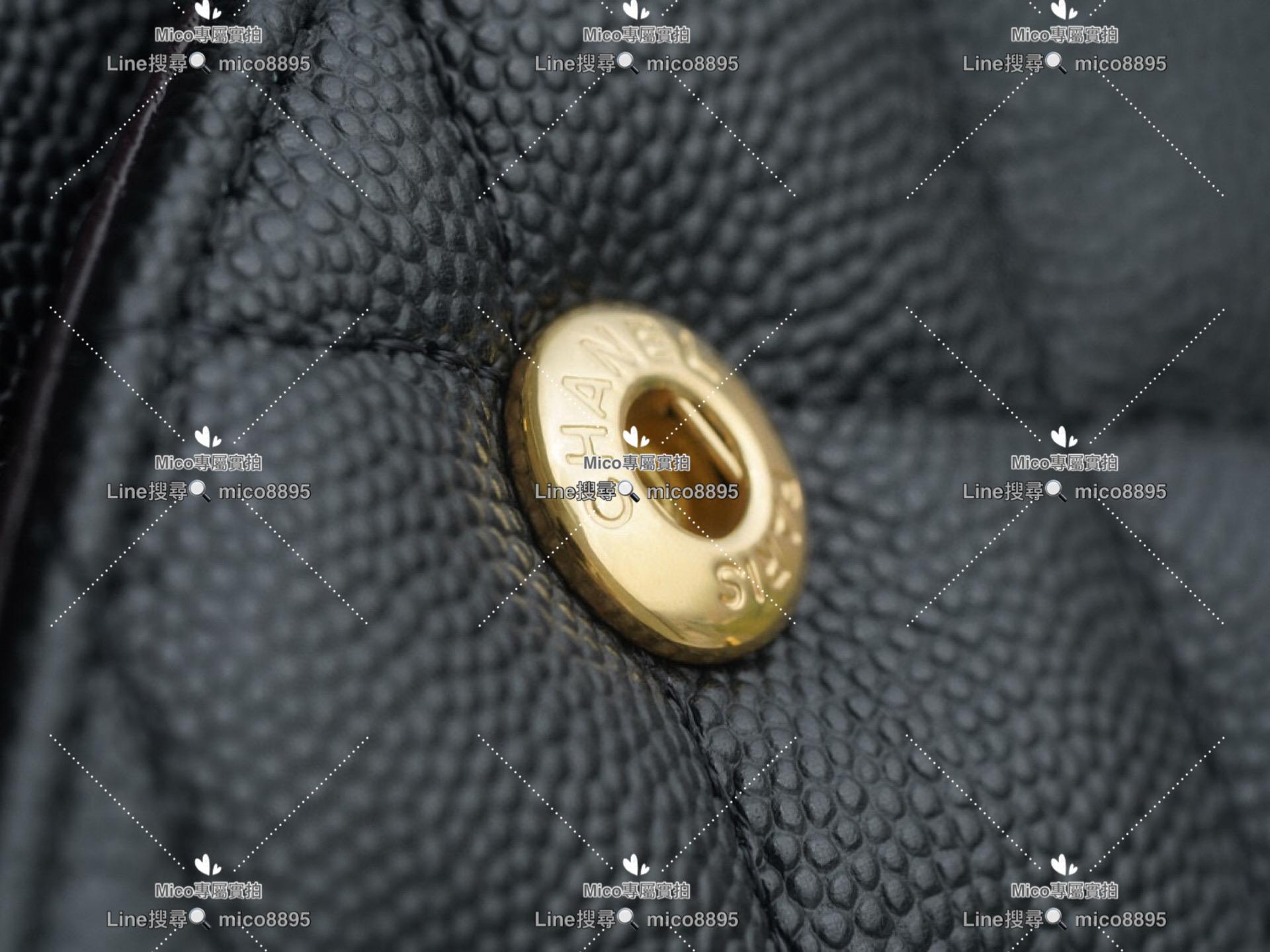 Chanel 香奈兒 ℂ𝔽 𝗖𝗹𝗮𝘀𝘀𝗶𝗰 𝗙𝗹𝗮𝗽 |原廠魚子醬🐂 中號 黑金🖤 25cm