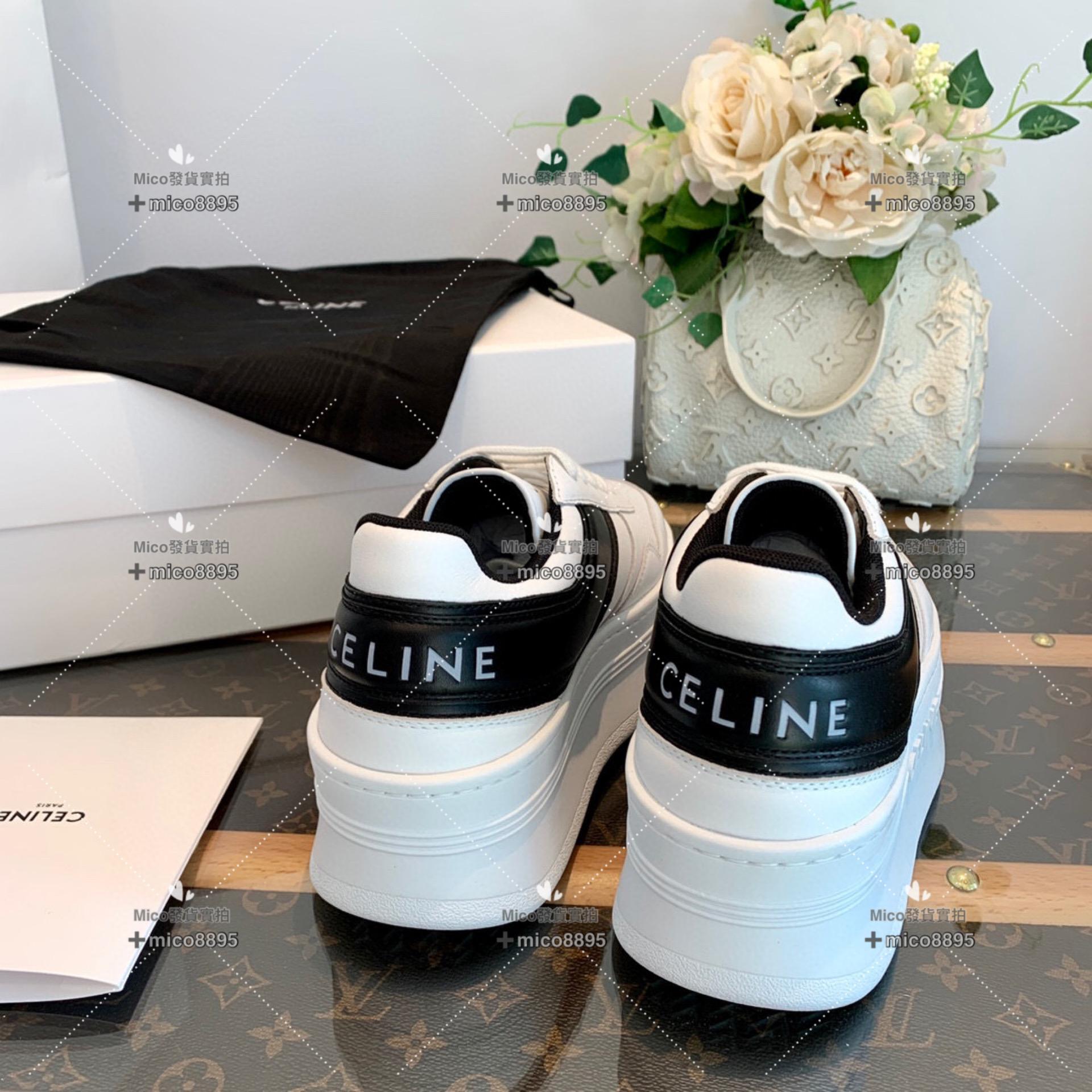 Celine 極簡風 簡約厚底百搭小白鞋 休閒鞋 35-39