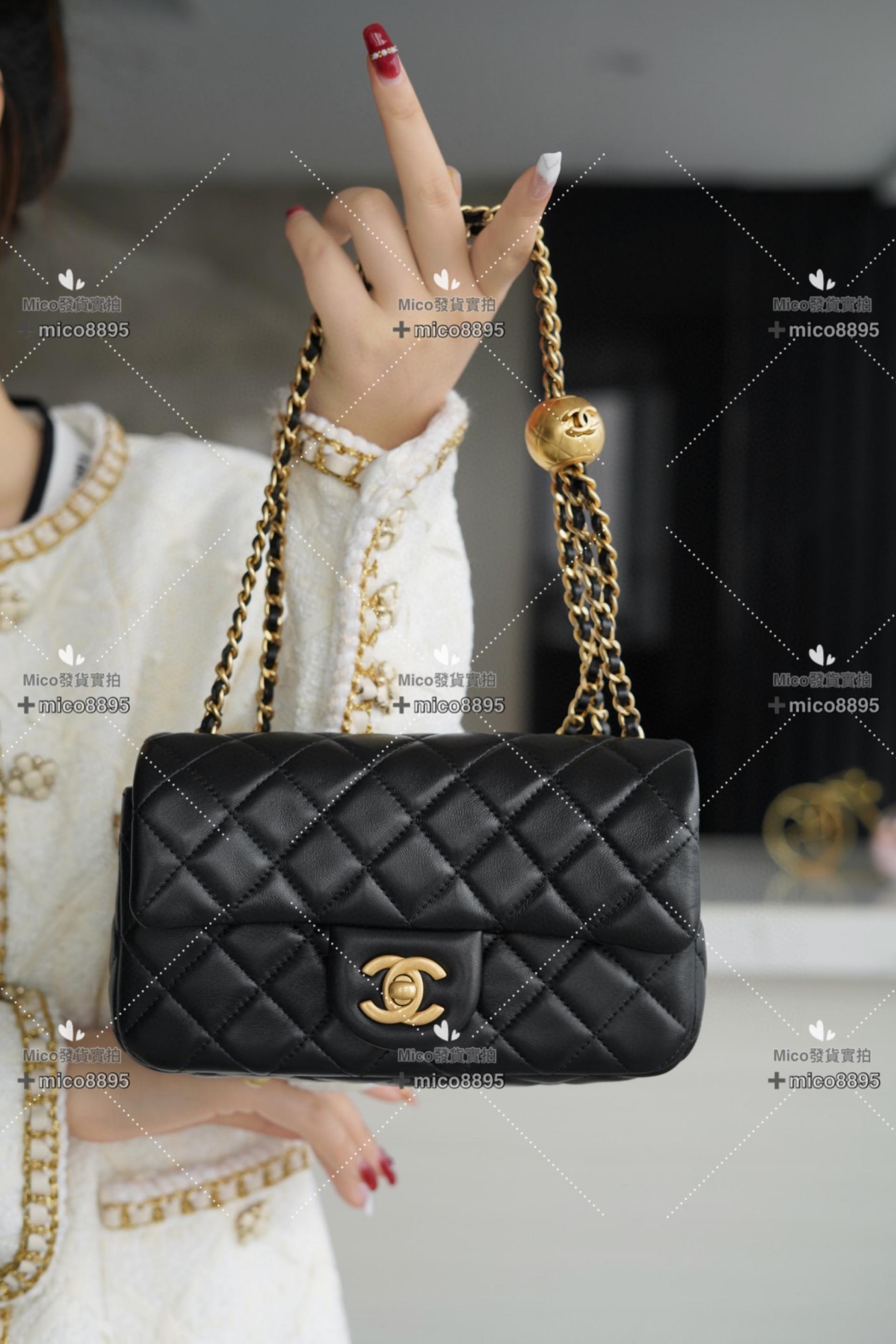 Chanel 王̆̈炸̆̈🔅 金球系列 𝐂𝐅 大𝐦𝐢𝐧𝐢金屬球 黑色 20cm