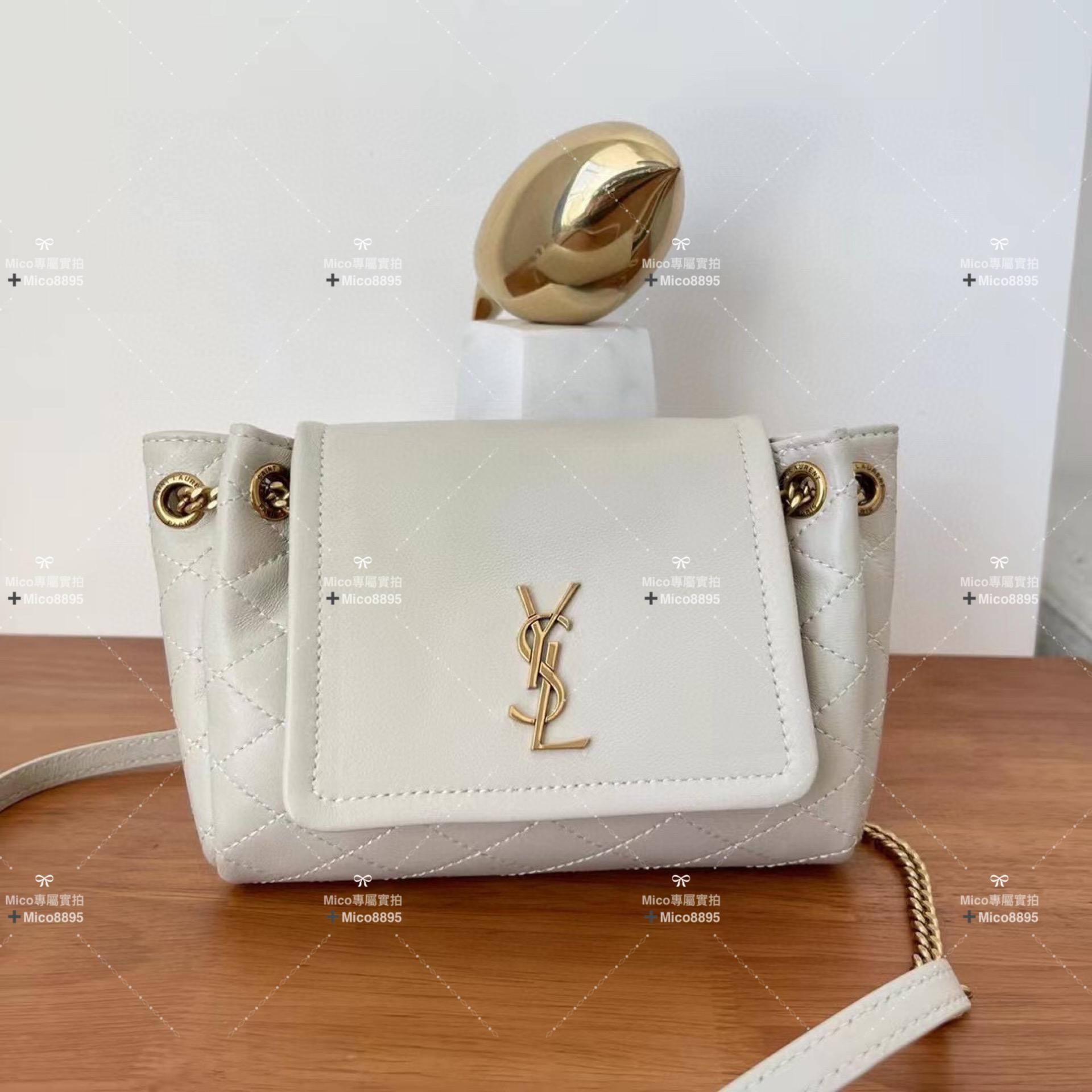 Saint Laurent 𝙈𝙊𝙉𝙊𝙂𝙍𝘼𝙈 𝙉𝙊𝙇𝙄𝙏𝘼 羊皮迷你手袋斜跨包18cm