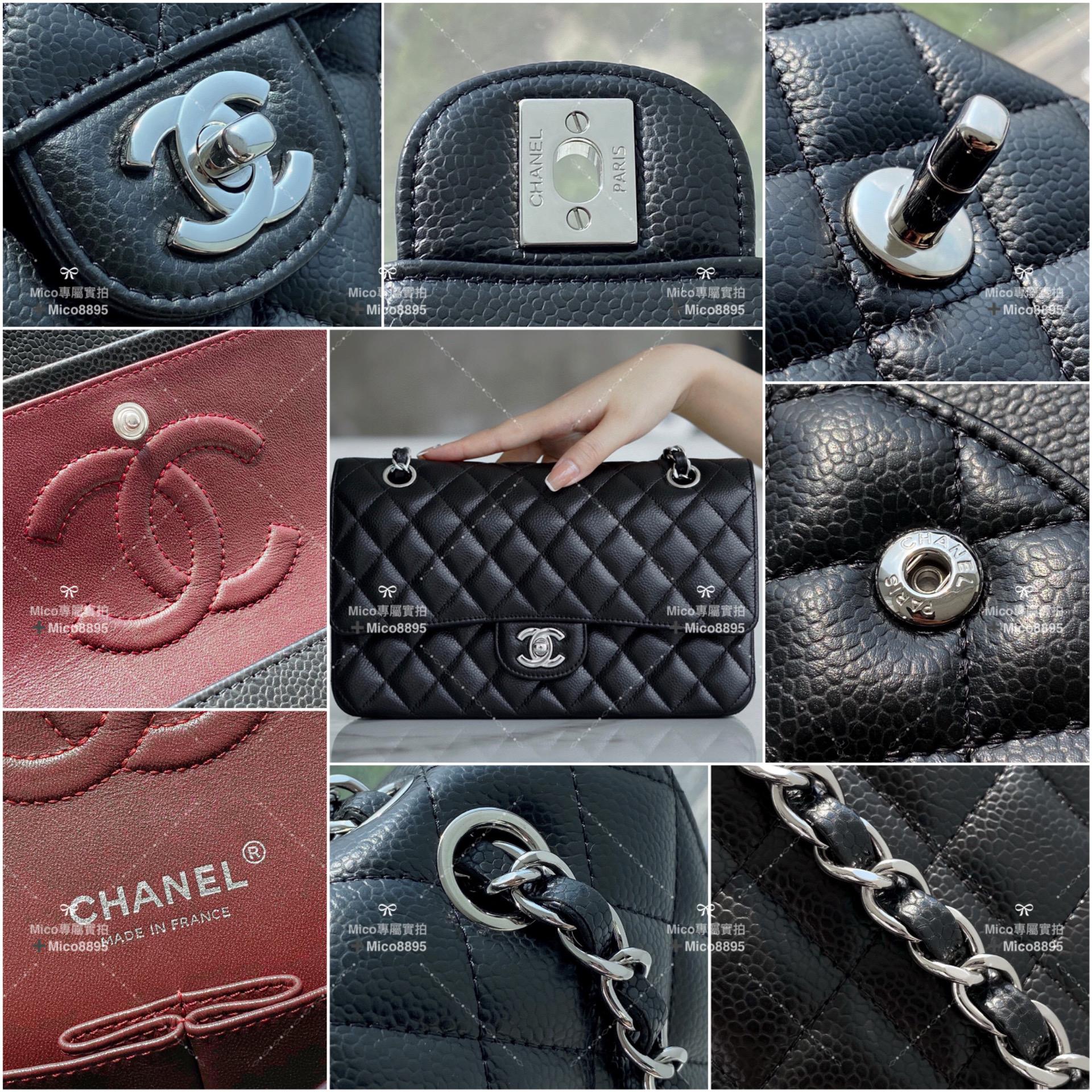 Chanel 經典款 ℂ𝔽 𝗖𝗹𝗮𝘀𝘀𝗶𝗰 𝗙𝗹𝗮𝗽 |原廠荔枝紋🐂 中號 黑色 25cm