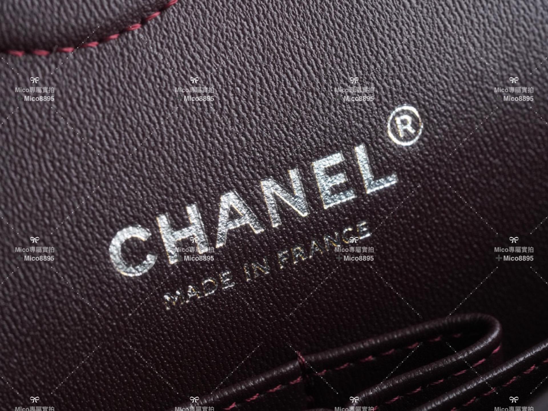 Chanel 經典ℂ𝔽 𝗖𝗹𝗮𝘀𝘀𝗶𝗰 𝗙𝗹𝗮𝗽 | 魚子醬牛皮 (非荔枝皮）中號 黑銀🖤 25cm