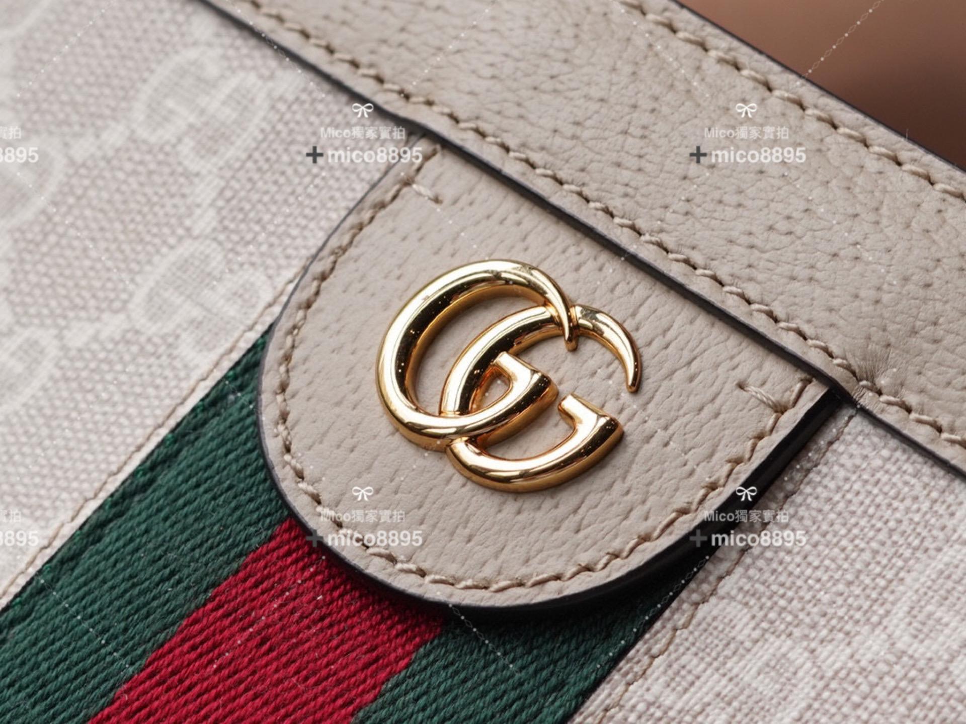 Gucci 經典𝐎𝐩𝐡𝐢𝐝𝐢𝐚系列 小號信封包 氣質燕麥色/經典帆布 26cm