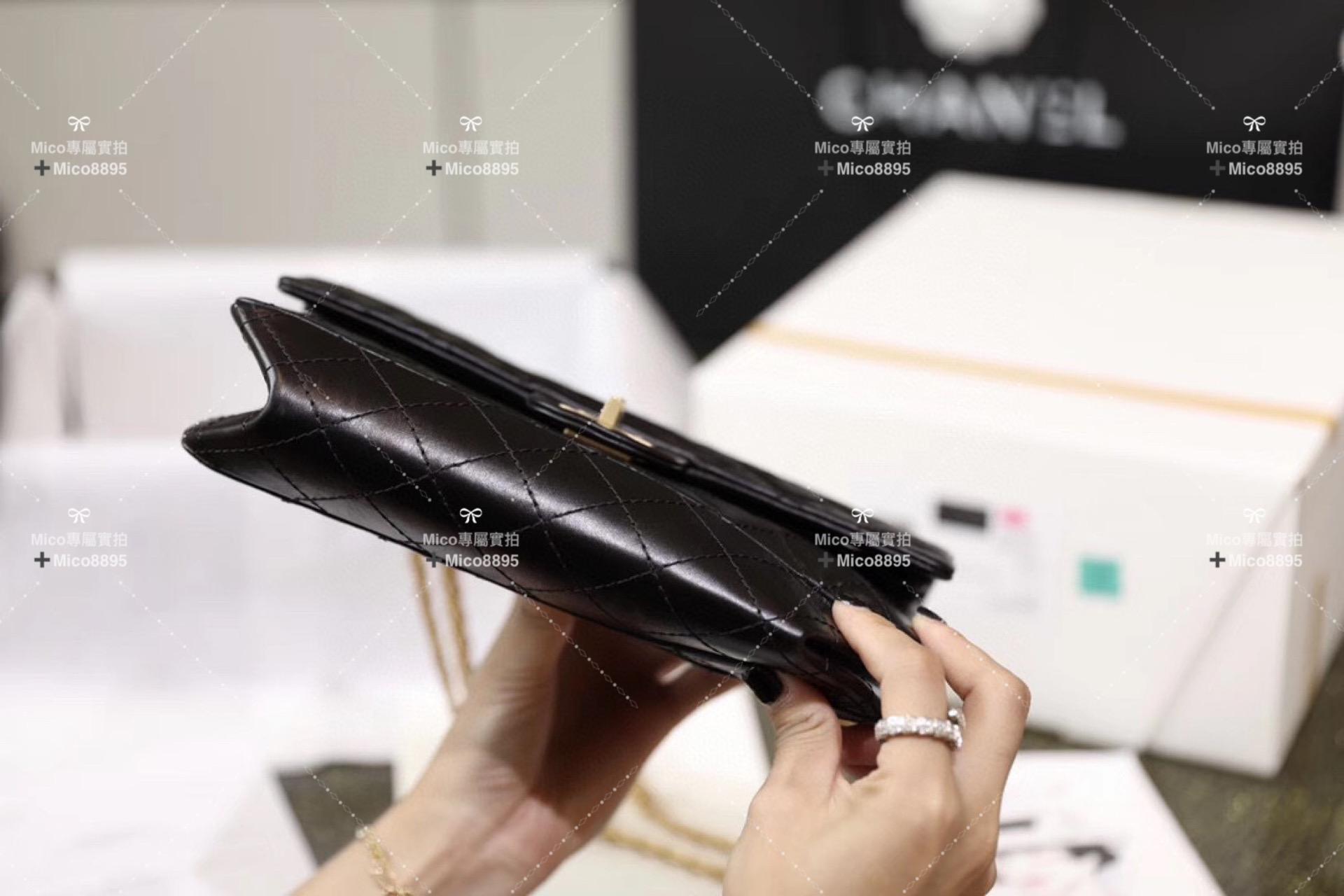 Chanel 2.55 復刻 🜲 中號 經典系列 黑色復古金 24cm