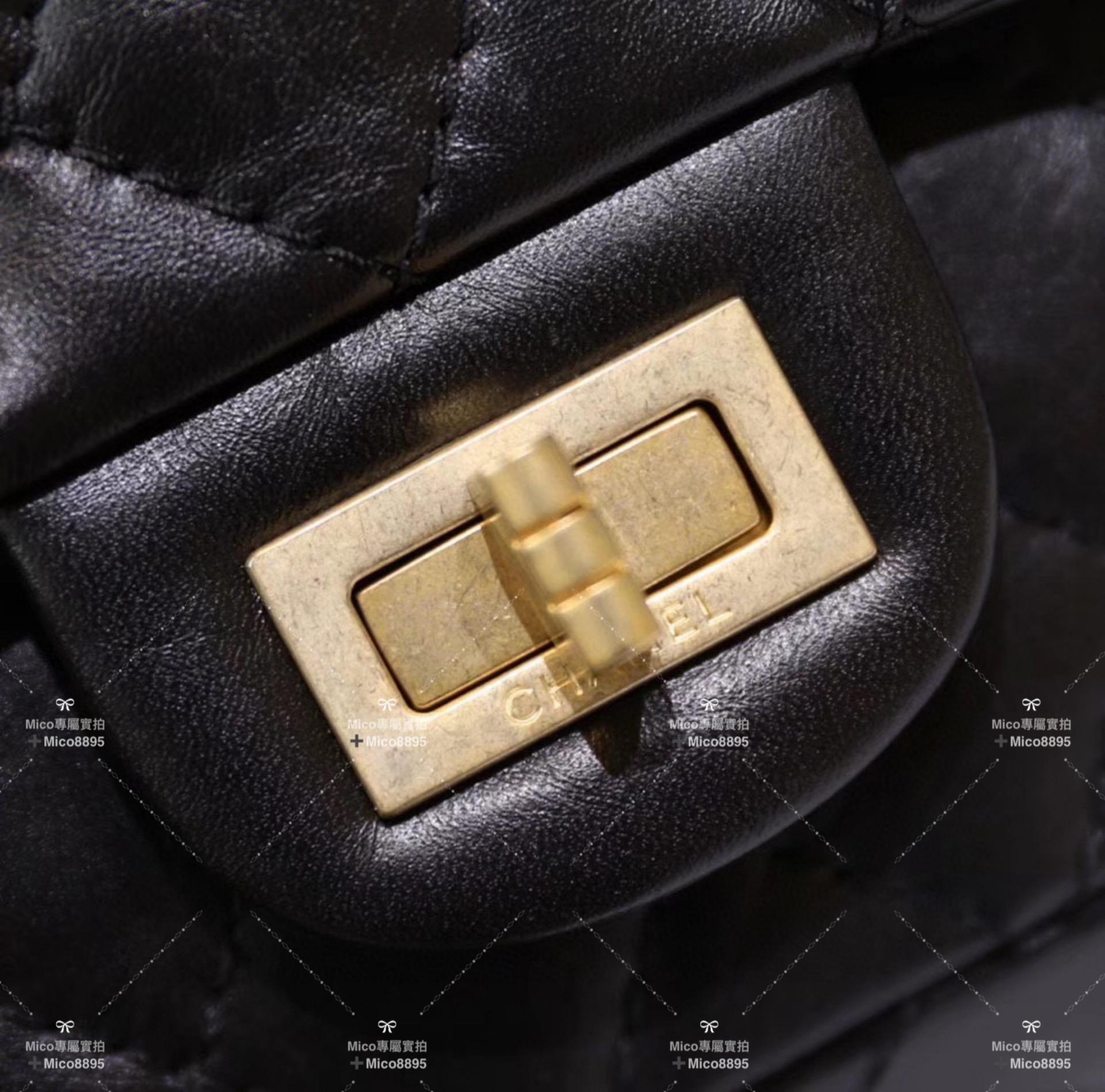 Chanel 2.55 復刻 🜲 中號 經典系列 黑色復古金 24cm