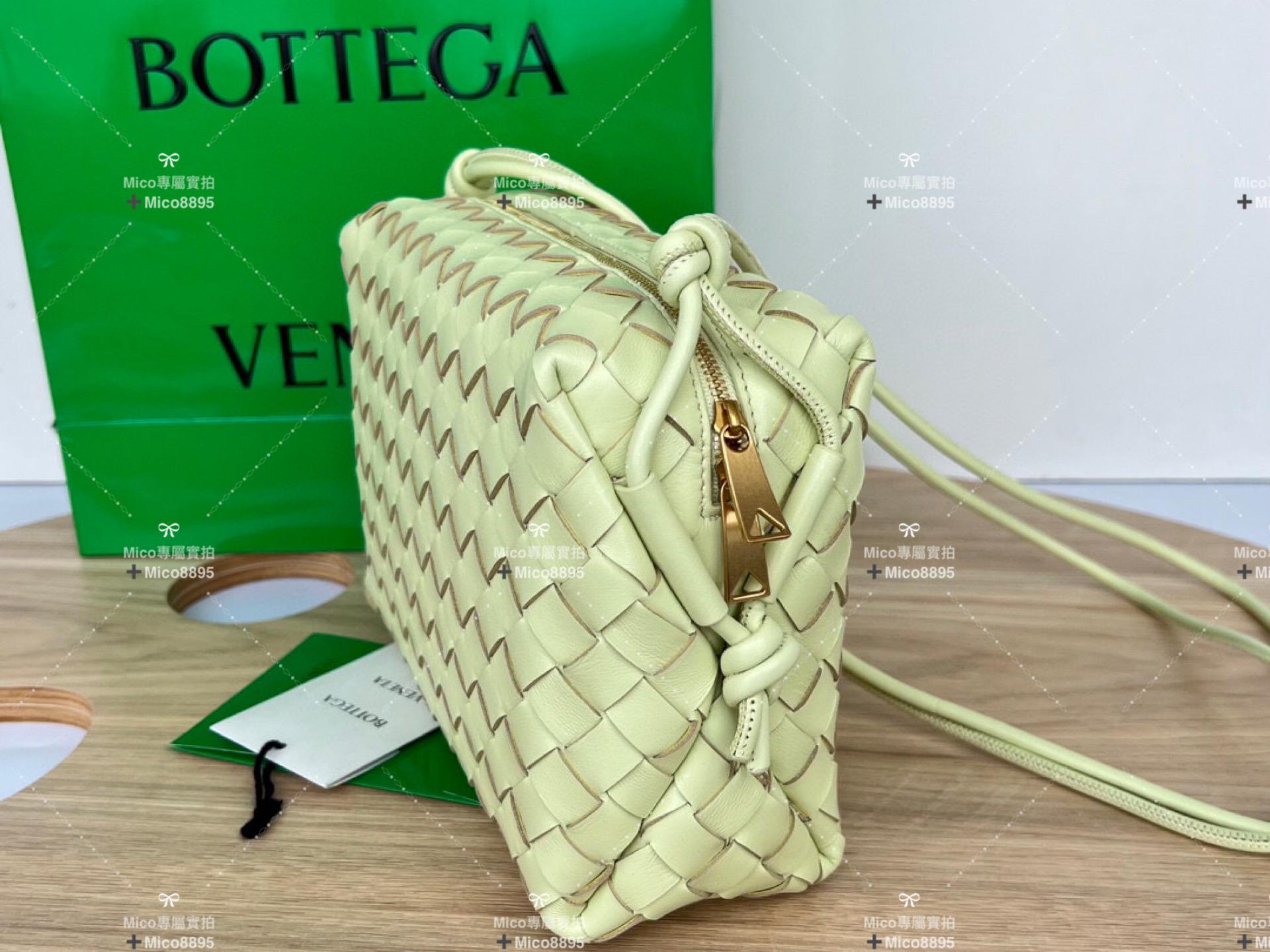 Bottega Veneta  Bv 檸檬黃 雙拉鍊編織方包 肩帶可隨意調節 尺寸23cm