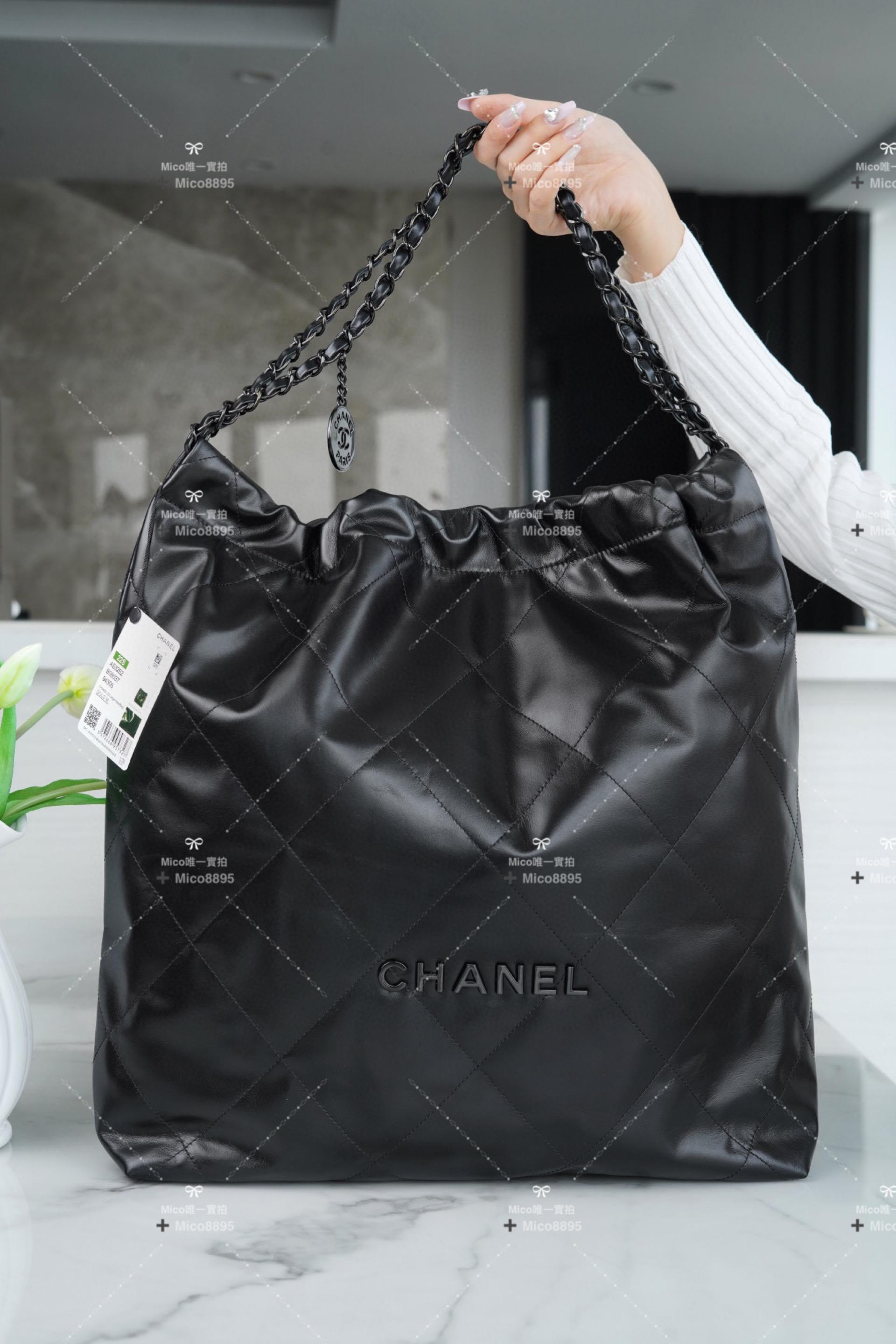Chanel 𝟮𝟮𝗸秋冬新款 𝘀𝗼 𝗯𝗹𝗮𝗰𝗸🖤𝟮𝟮手袋 大號