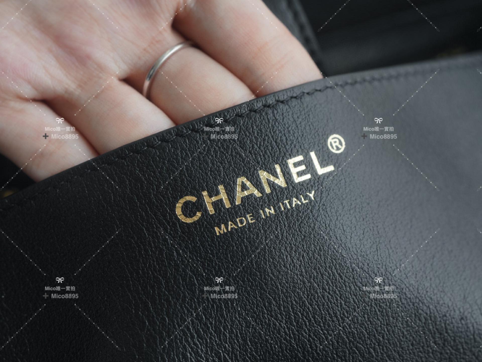 Chanel 22B 小牛皮 斜挎肩背 手提水桶包