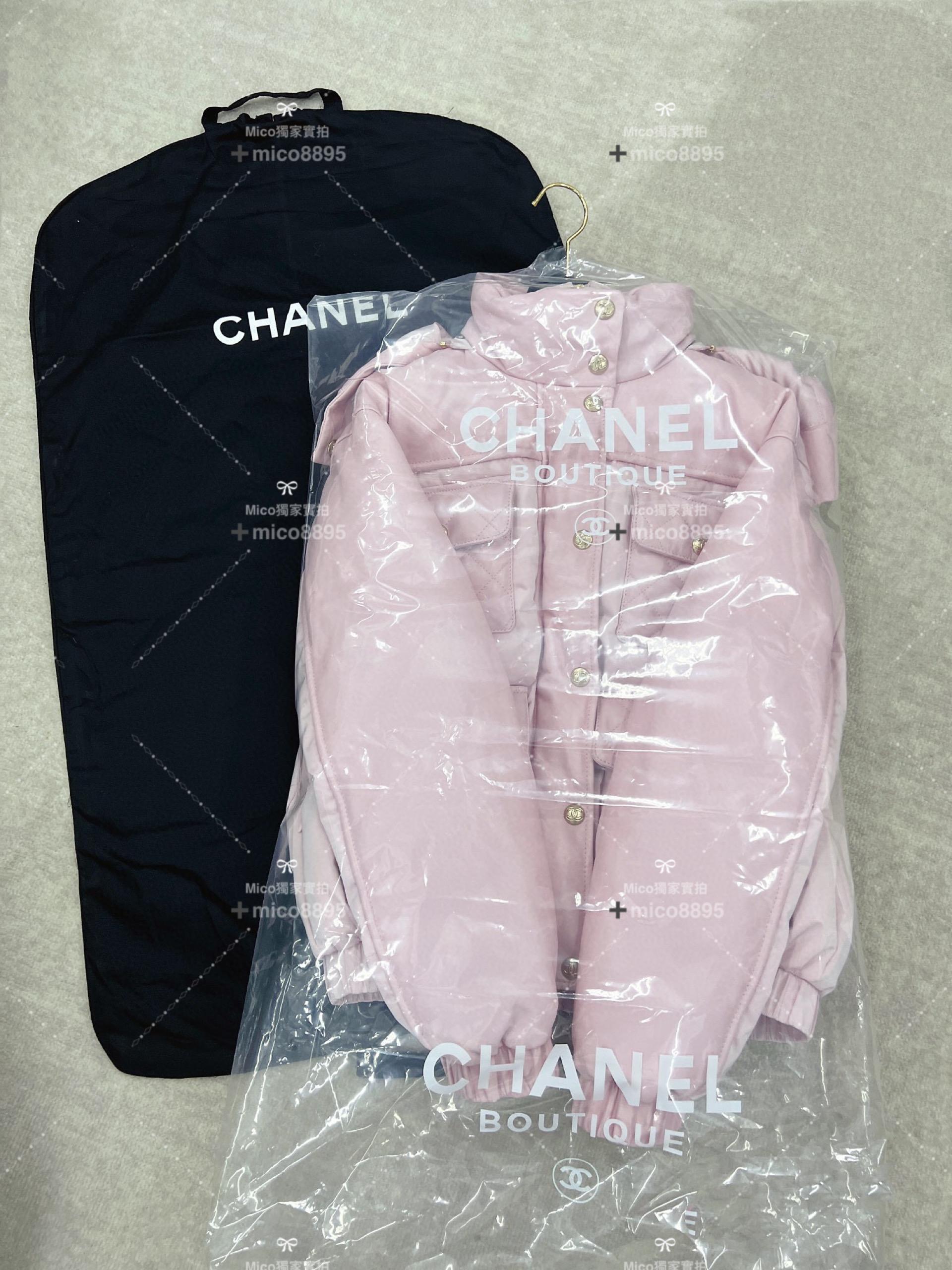 Chanel Coco Neige系列 綿羊皮羽絨服 粉色 尺碼36、38、40