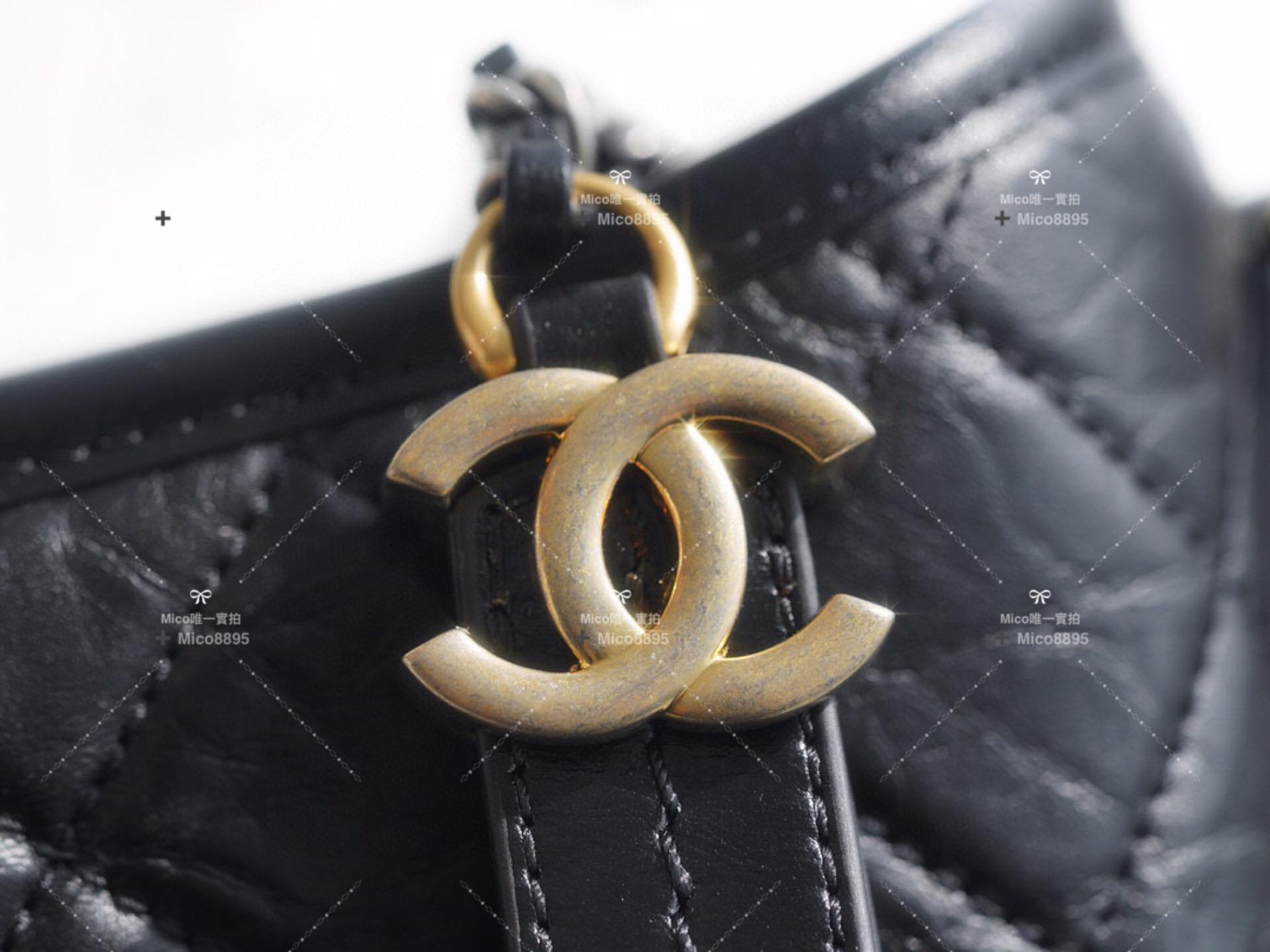 Chanel 𝗚𝗮𝗯𝗿𝗶𝗲𝗹𝗹𝗲 經典菱格流浪包 🖤黑色小號 20cm