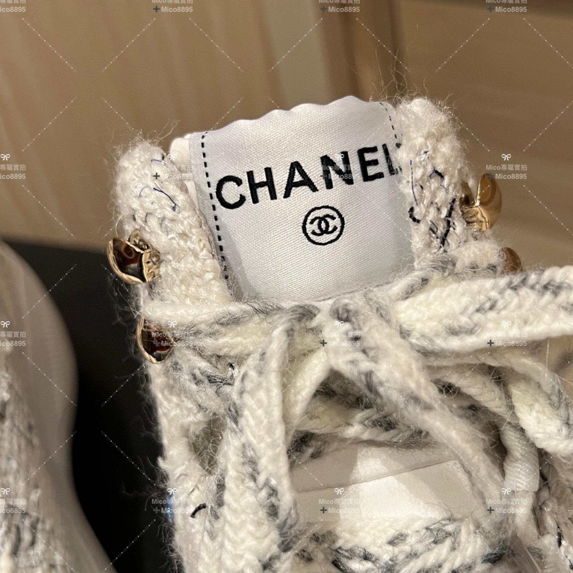 Chanel 22N coco neige滑雪系列 毛呢厚底休閒鞋 35-39