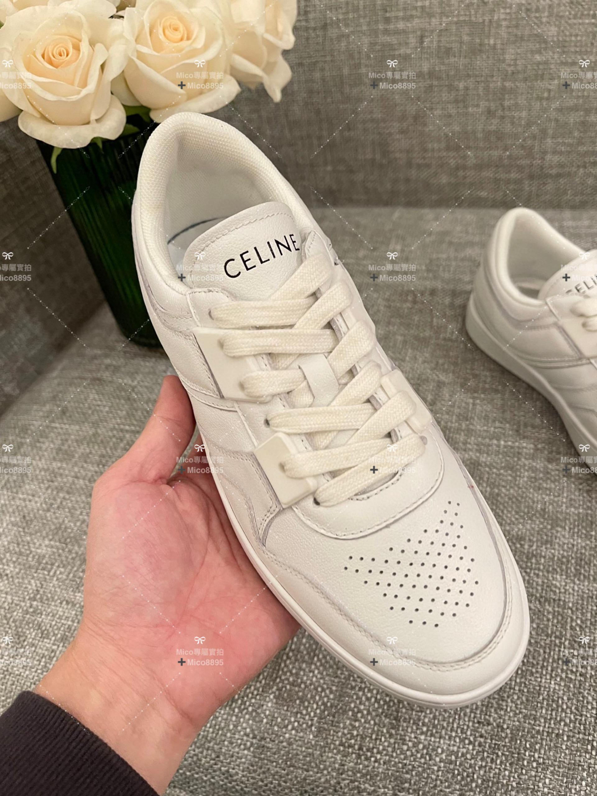 Celine 低筒 全白休閒鞋/小白鞋 35-40 百搭款