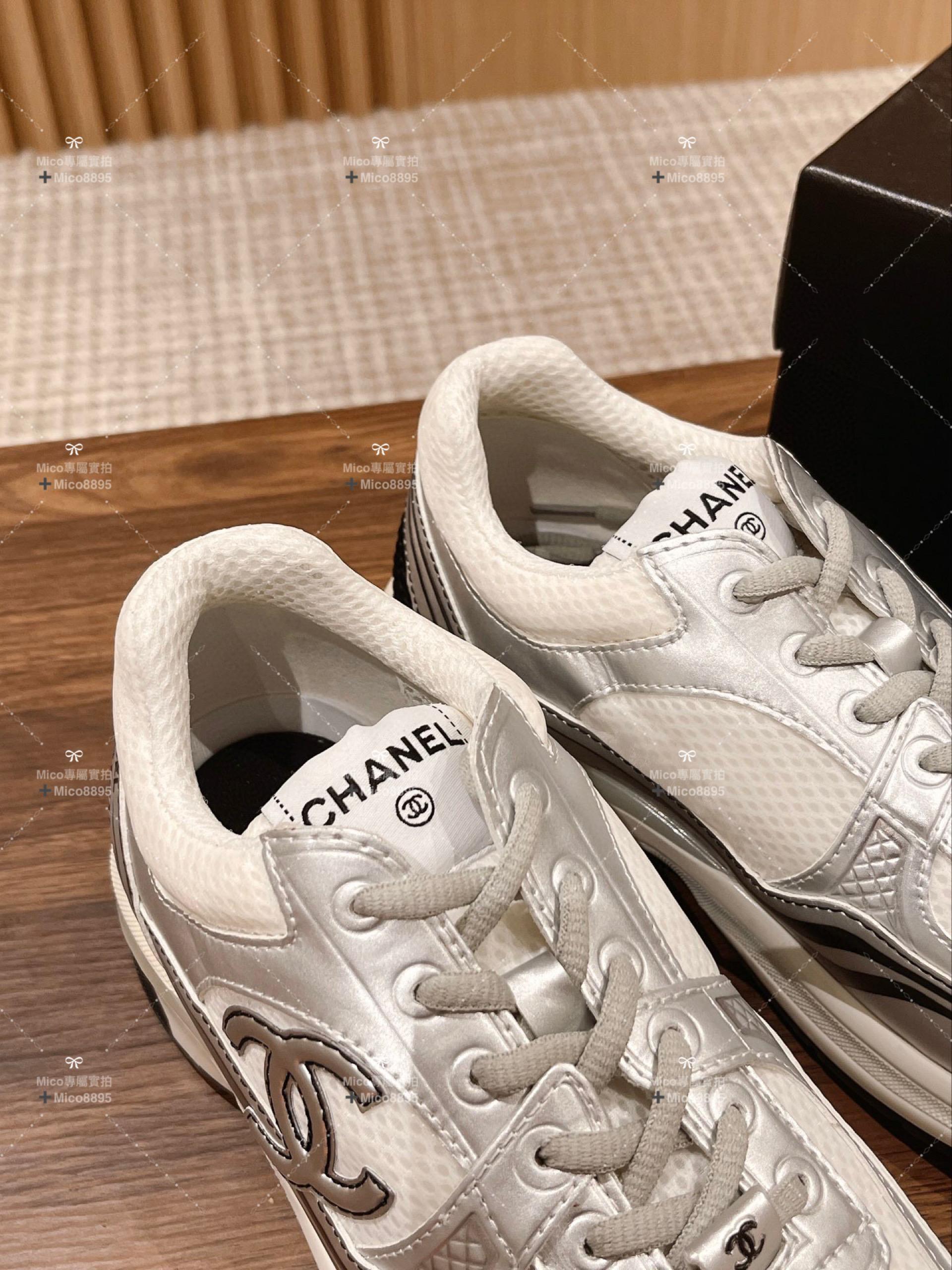 Chanel 香奈兒2023早春度假系列 休閒運動鞋 銀色款 35-40