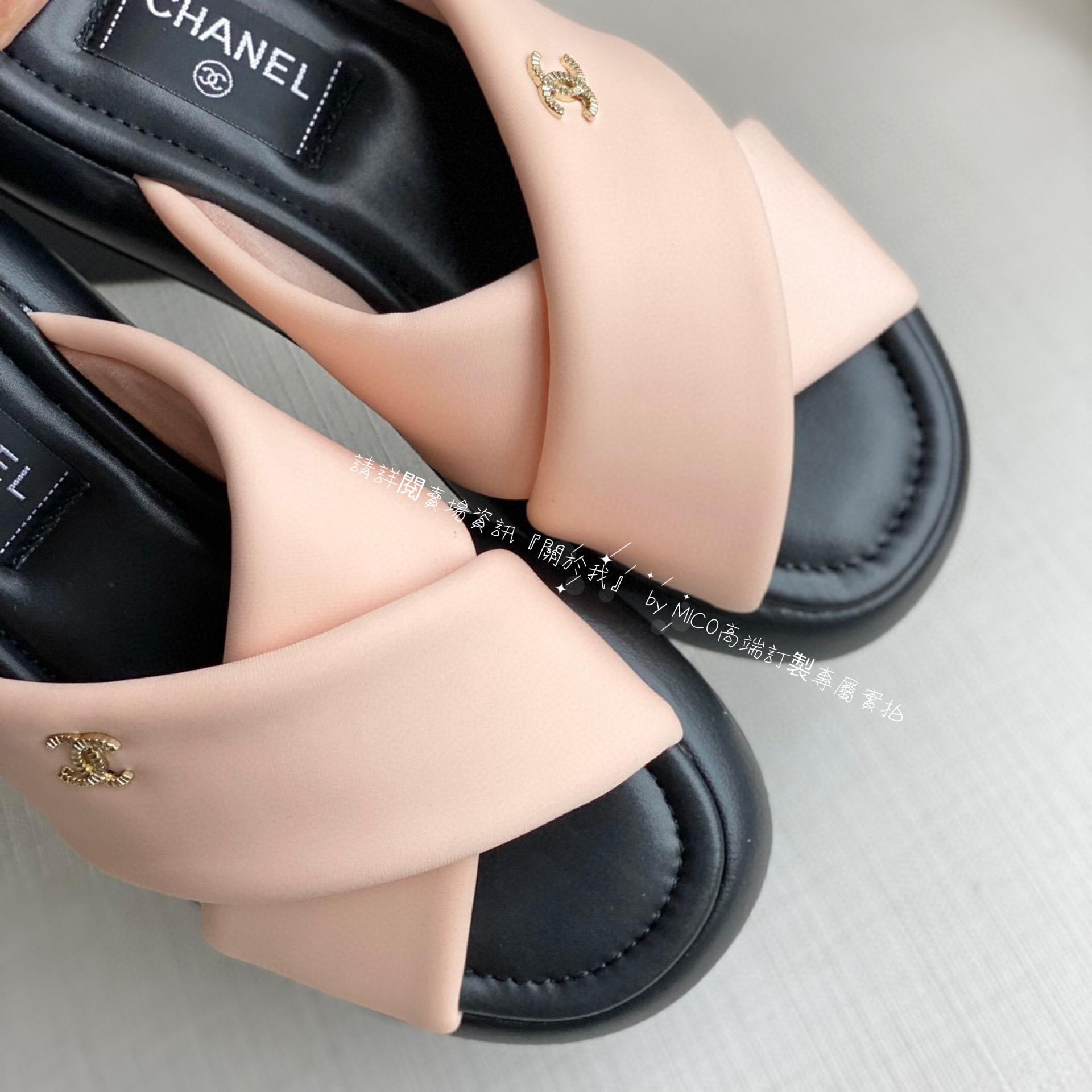 Chanel 香奈兒 夏季新款 交叉拖鞋/麵包涼拖鞋 沙灘涼鞋 35-40