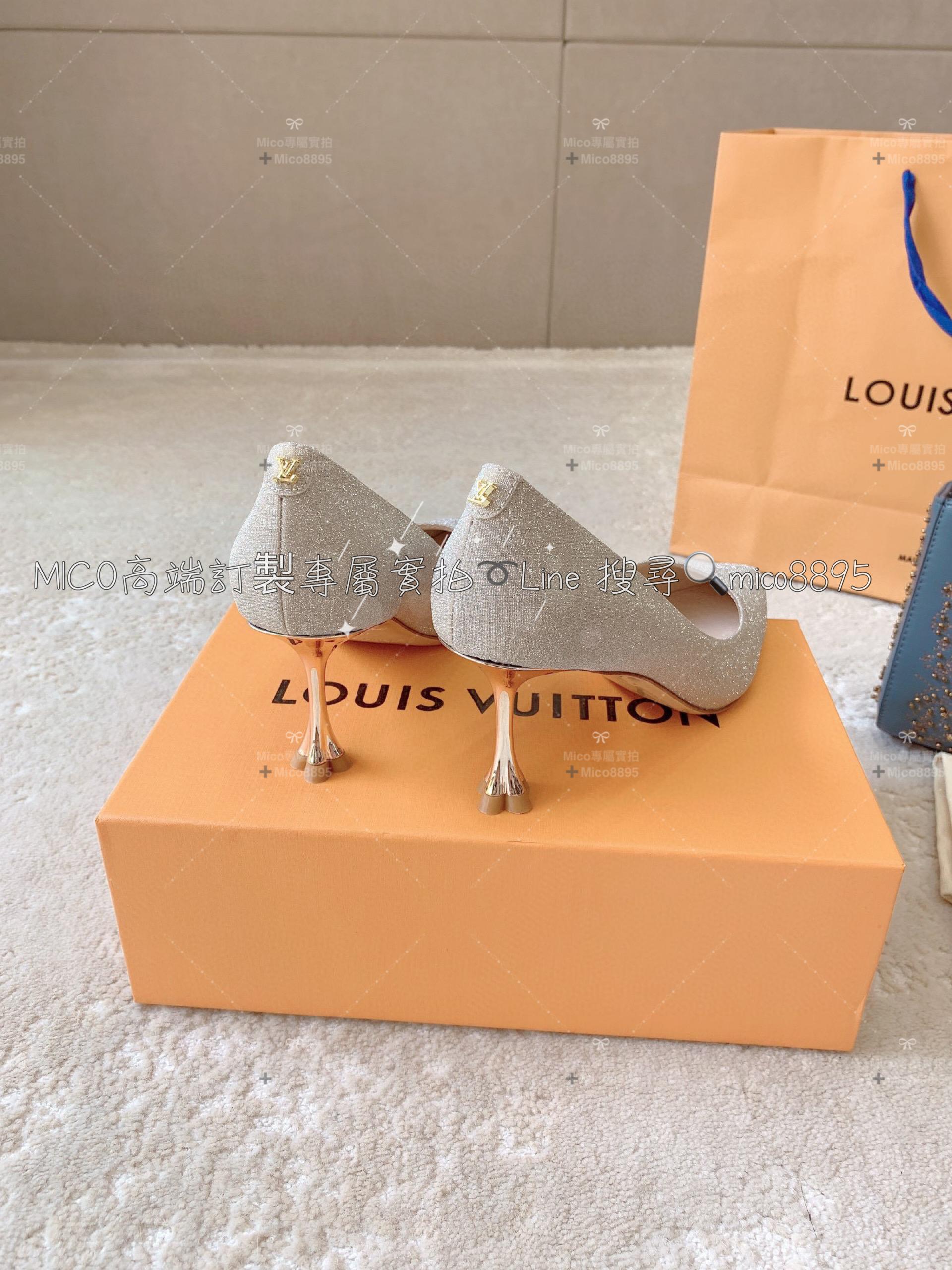 Louis Vuitton 23ss LV 香檳色 Blossom優雅系列高跟鞋/跟鞋 跟高7.5cm 34-40