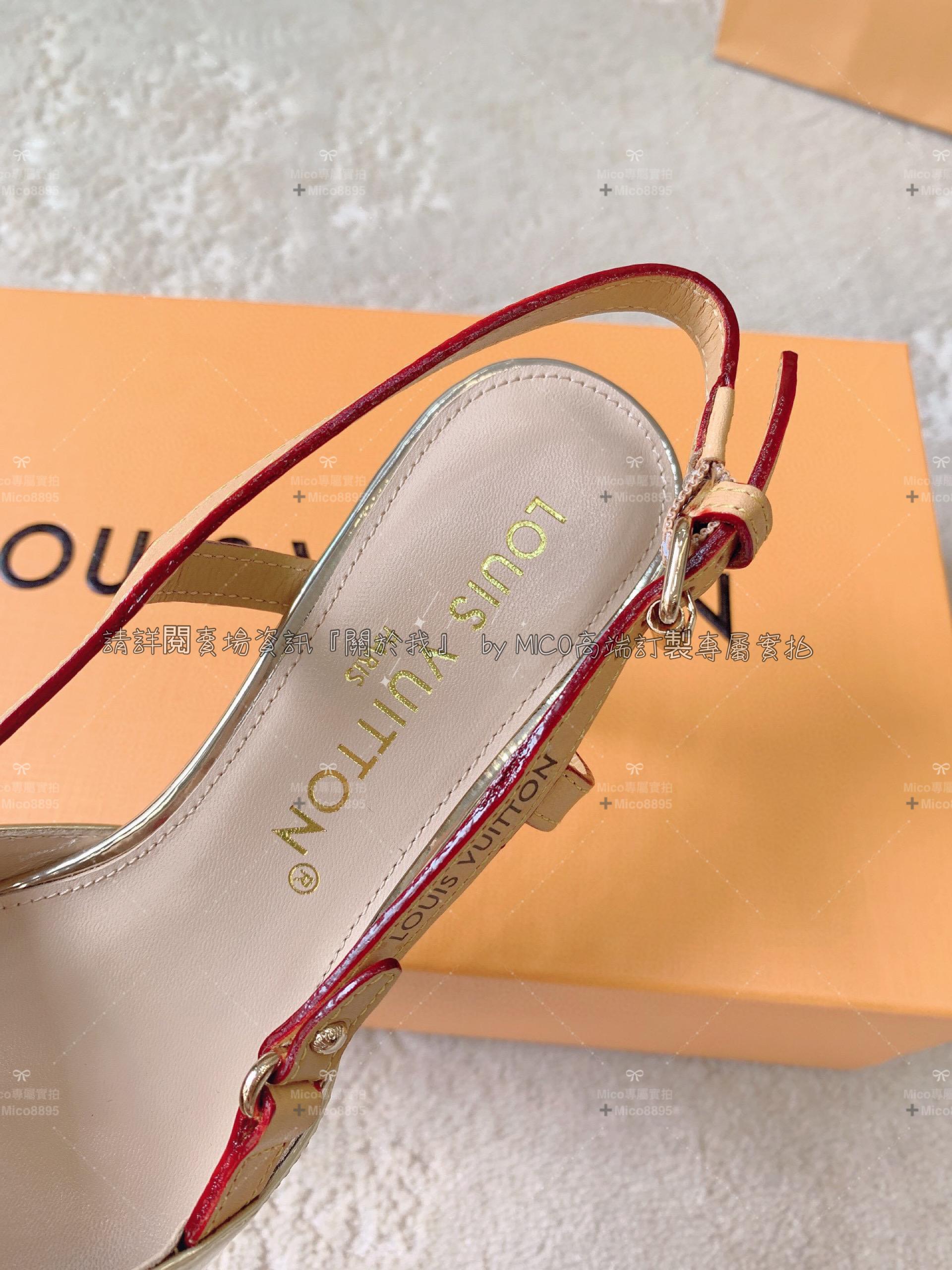 Louis Vuitton 23ss LV 金色 Blossom 高跟涼鞋/跟鞋 跟高7.5cm 34-40