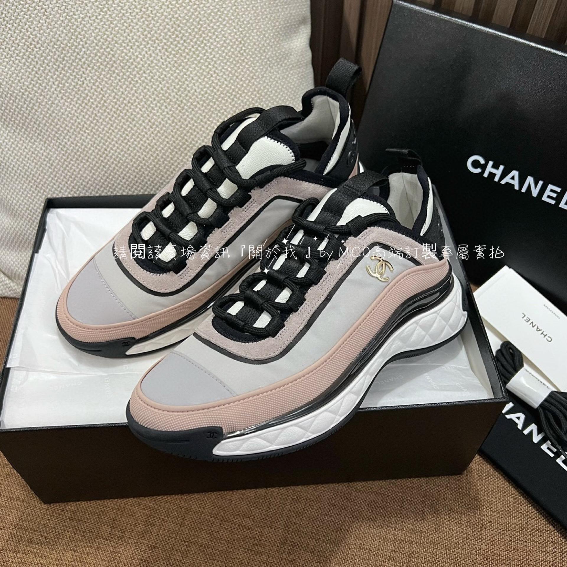 Chanel 23p 粉色拼色 增高運動鞋 休閒鞋 35-40