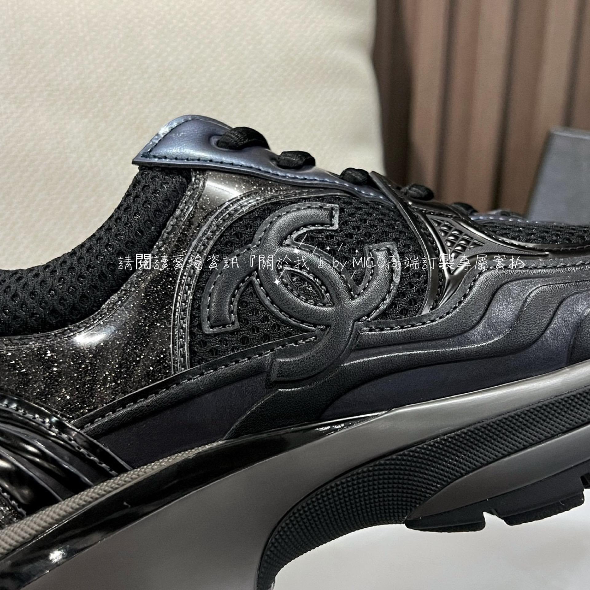 Chanel 銀角大王系列 全黑色個性款 休閒鞋 休閒運動鞋 35-40