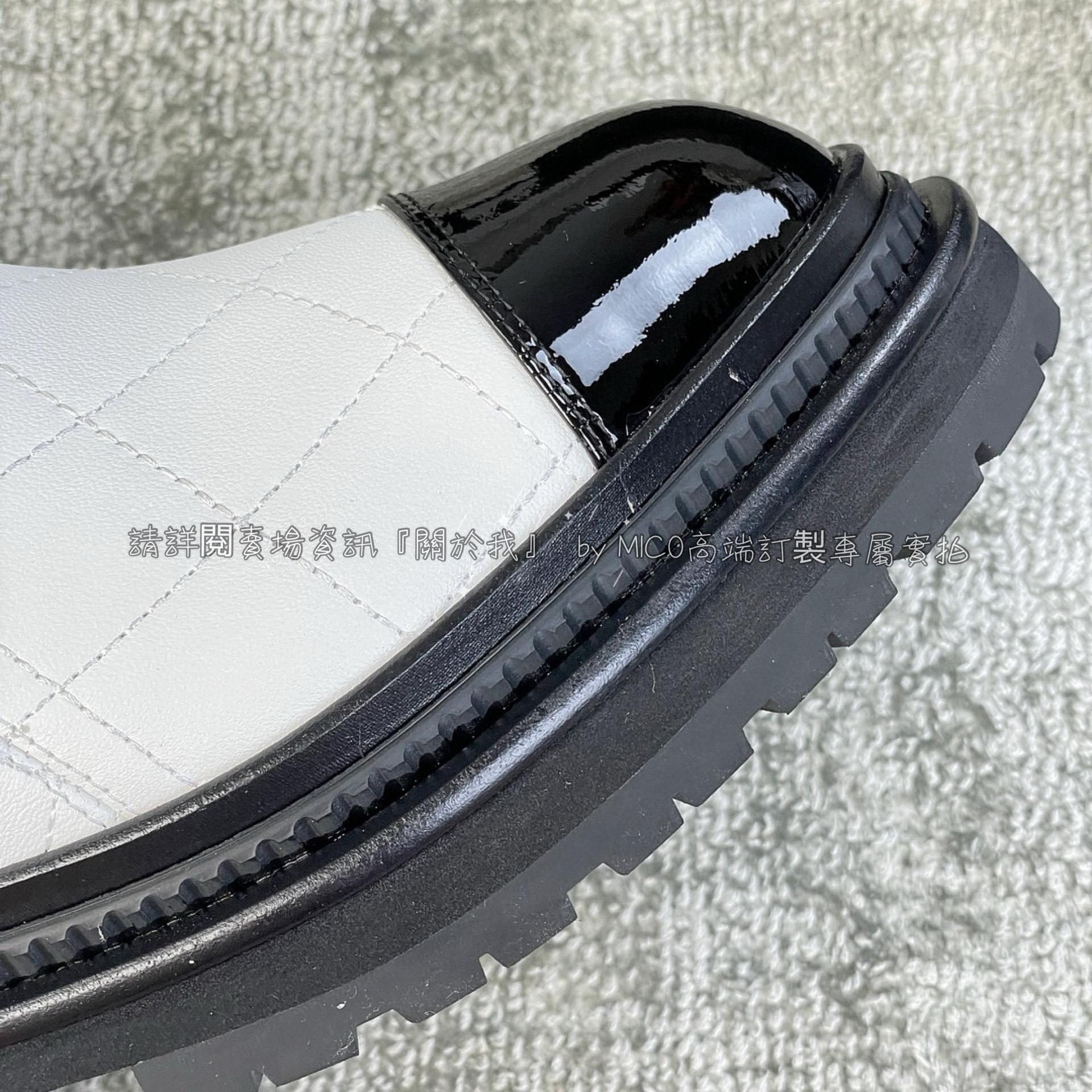 Chanel 小香23秋冬 白色 菱格切爾西短靴 SIZE 35-39(可訂製40）
