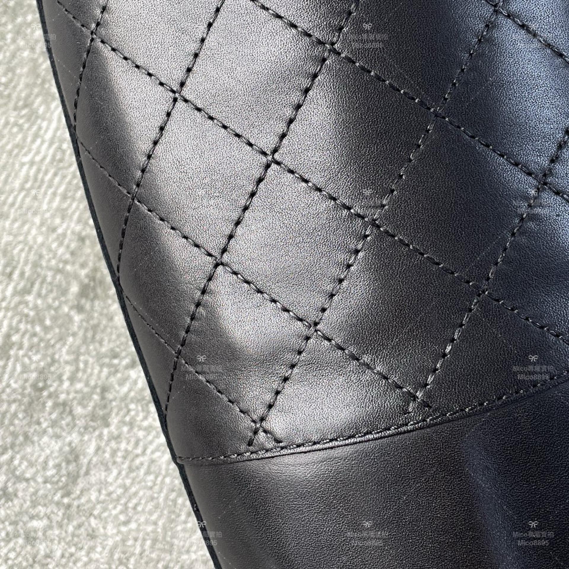Chanel 菱格紋雙C直筒長靴/小牛皮/ 英倫風格 SIZE 35-39(可訂製40）