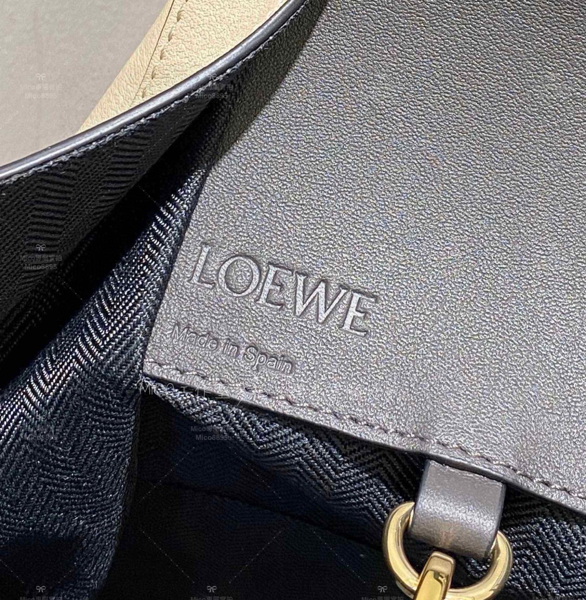 Loewe 拼色 Hammock bag 吊床包 可斜跨/肩背/手提 小號 29cm