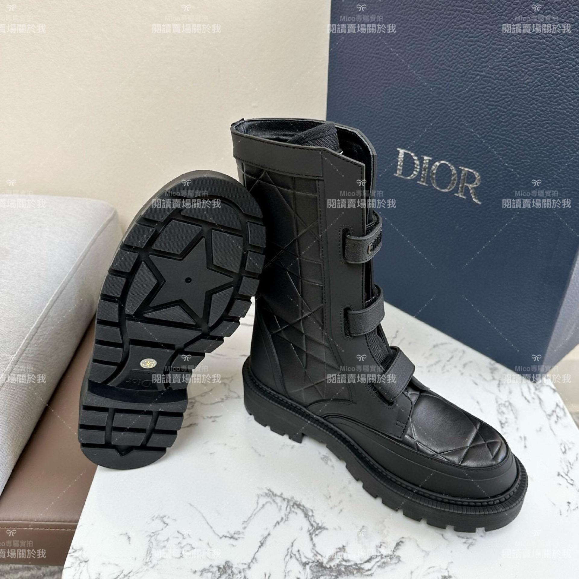 Dior Garden系列 厚底魔術貼短靴/馬丁靴 4.5cm 35-39