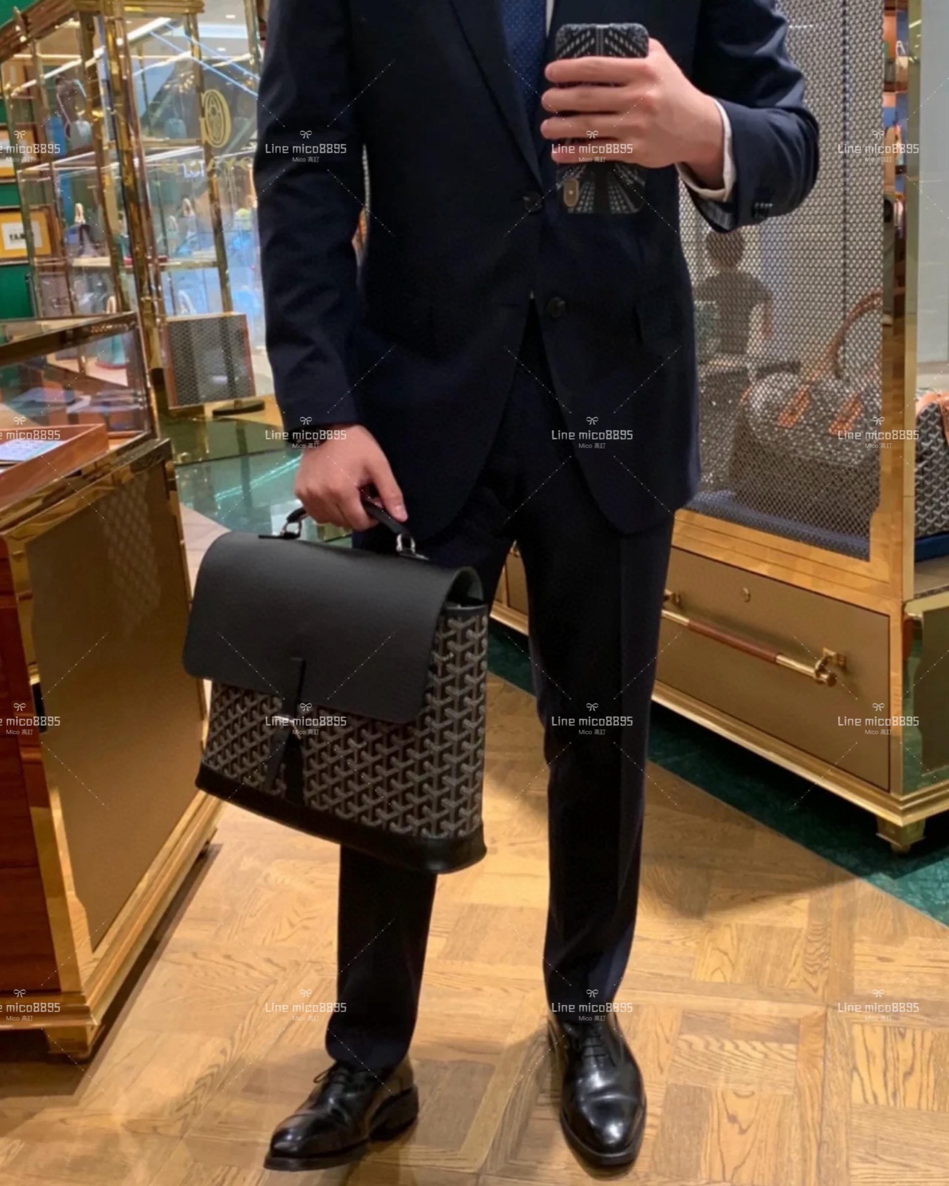 Goyard citadin 黑色 公文包/郵差包 可以肩背，休閒商務兩不誤 38cm