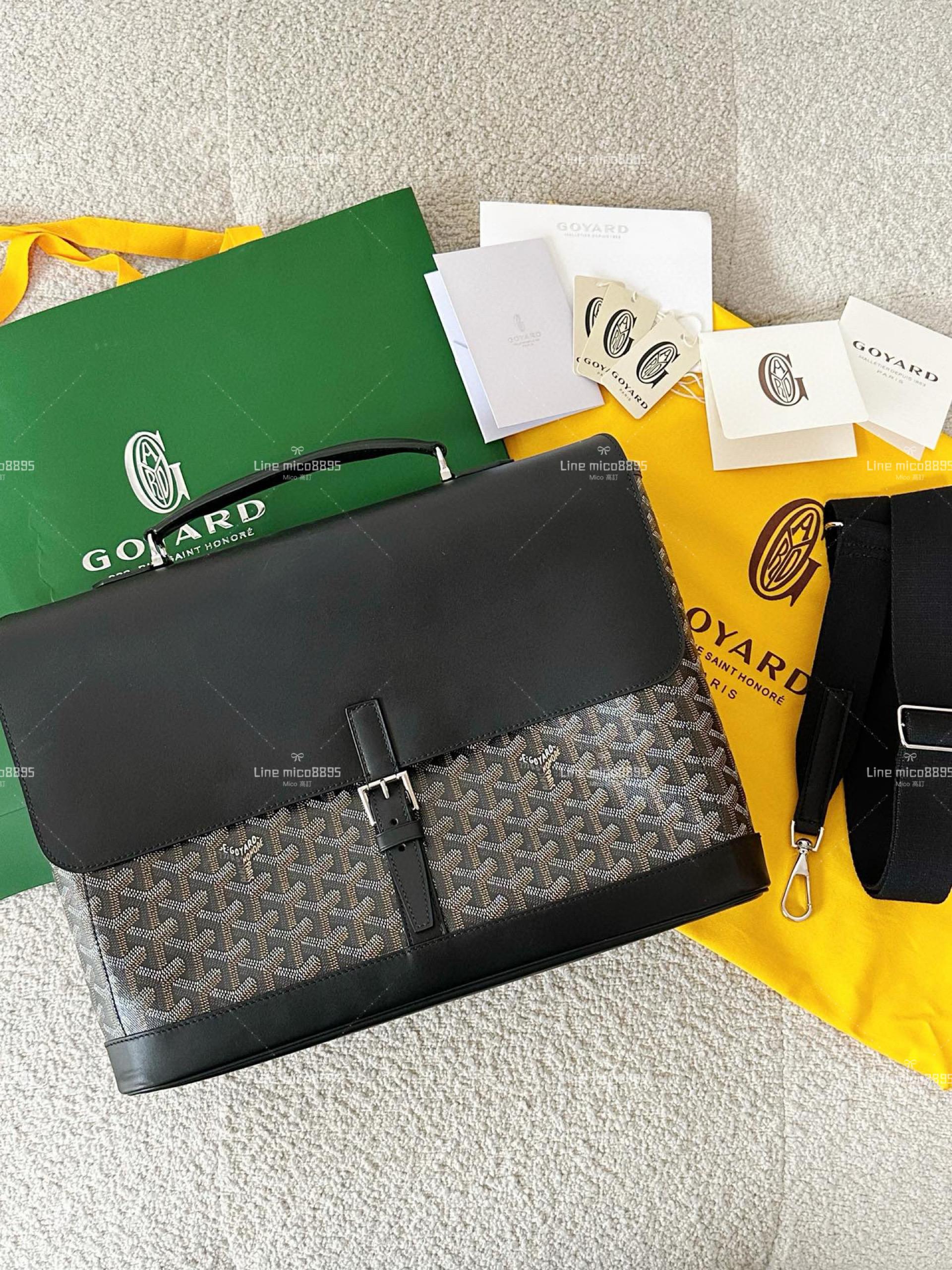 Goyard citadin 黑色 公文包/郵差包 可以肩背，休閒商務兩不誤 38cm